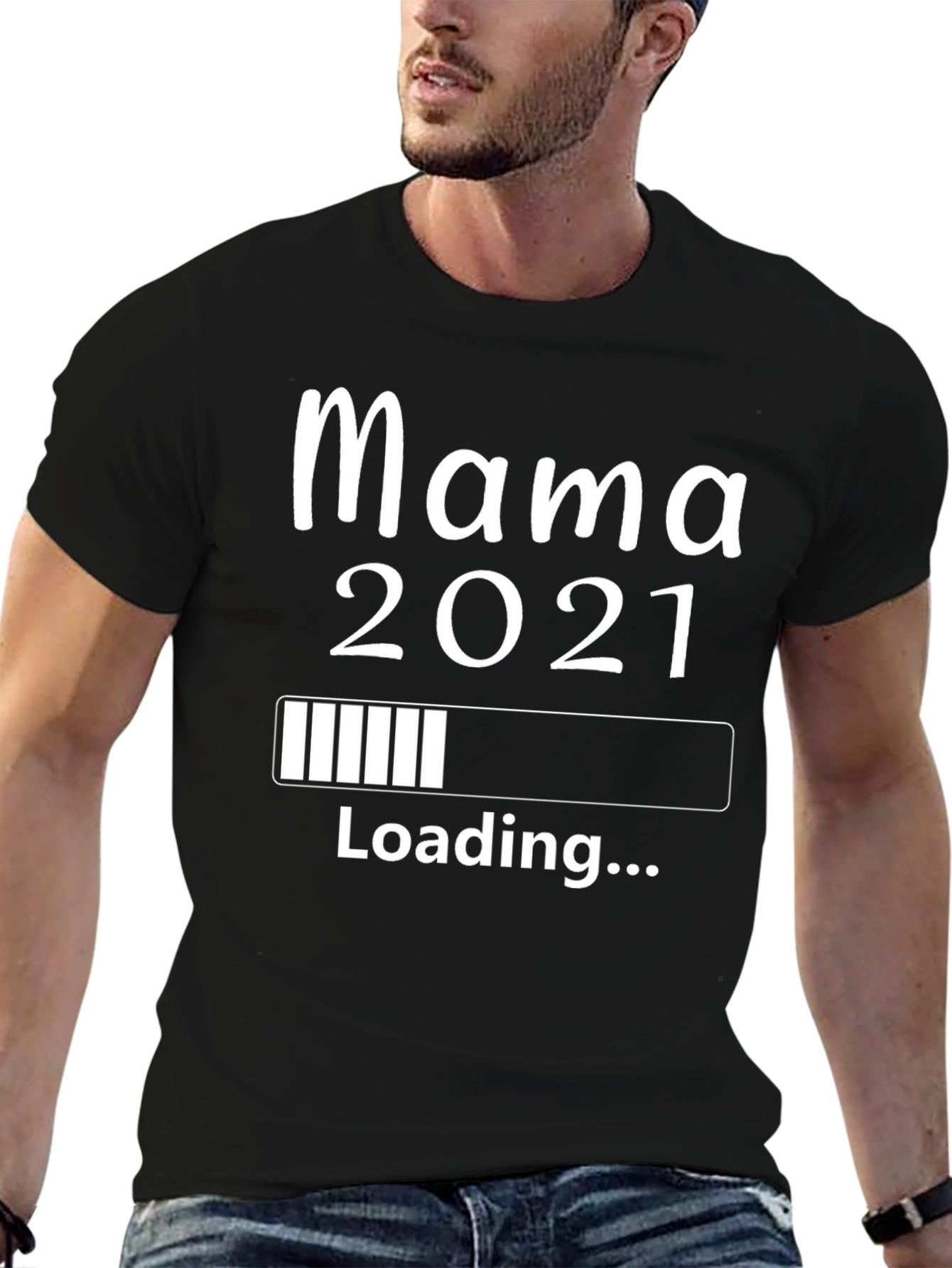 Mama 2021 Loading T-Shirt Pregnancy Reveal