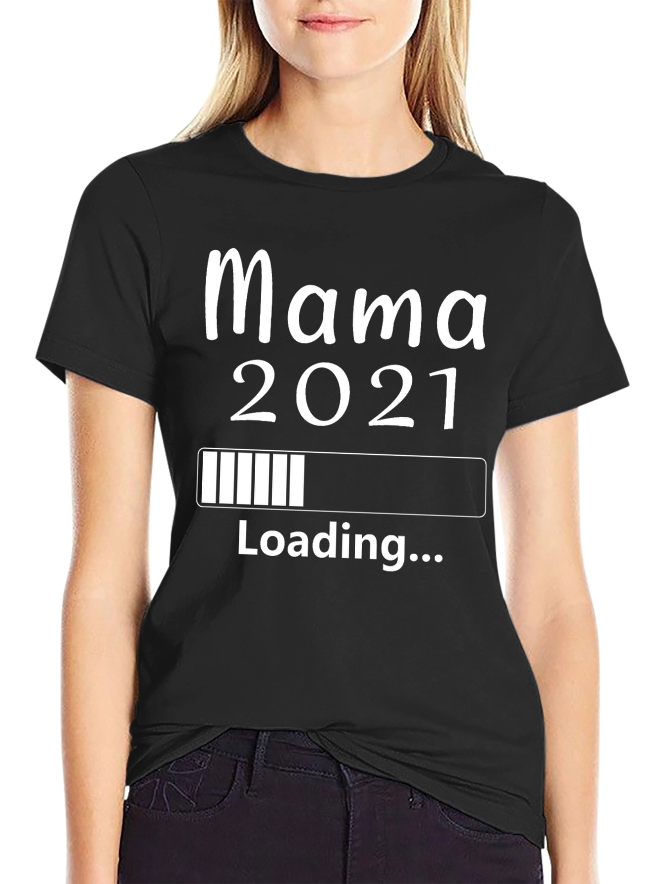 Mama 2021 Loading T-Shirt Pregnancy Reveal