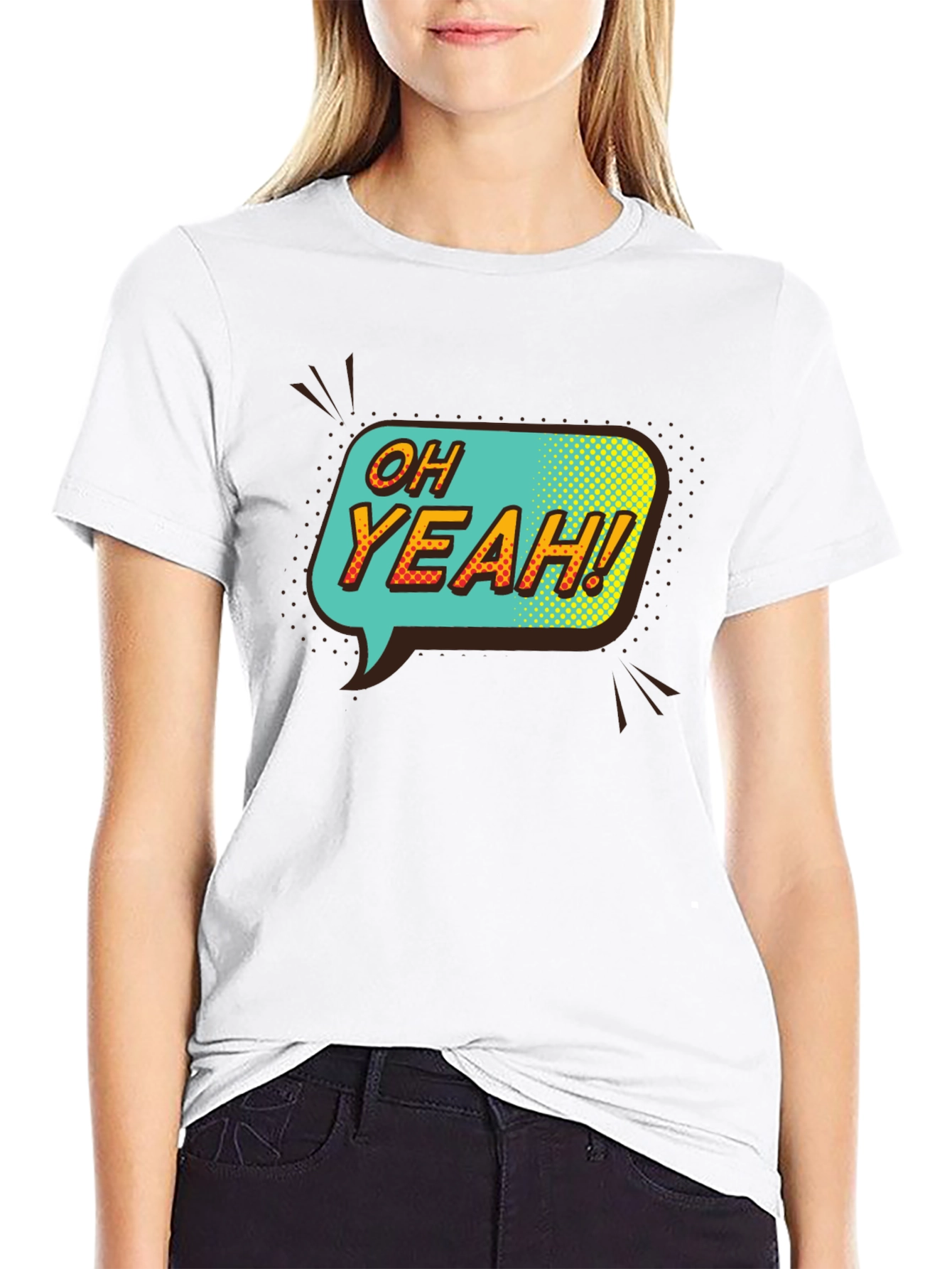 Oh Yeah! Graphic T-Shirt - Retro Pop Art Style