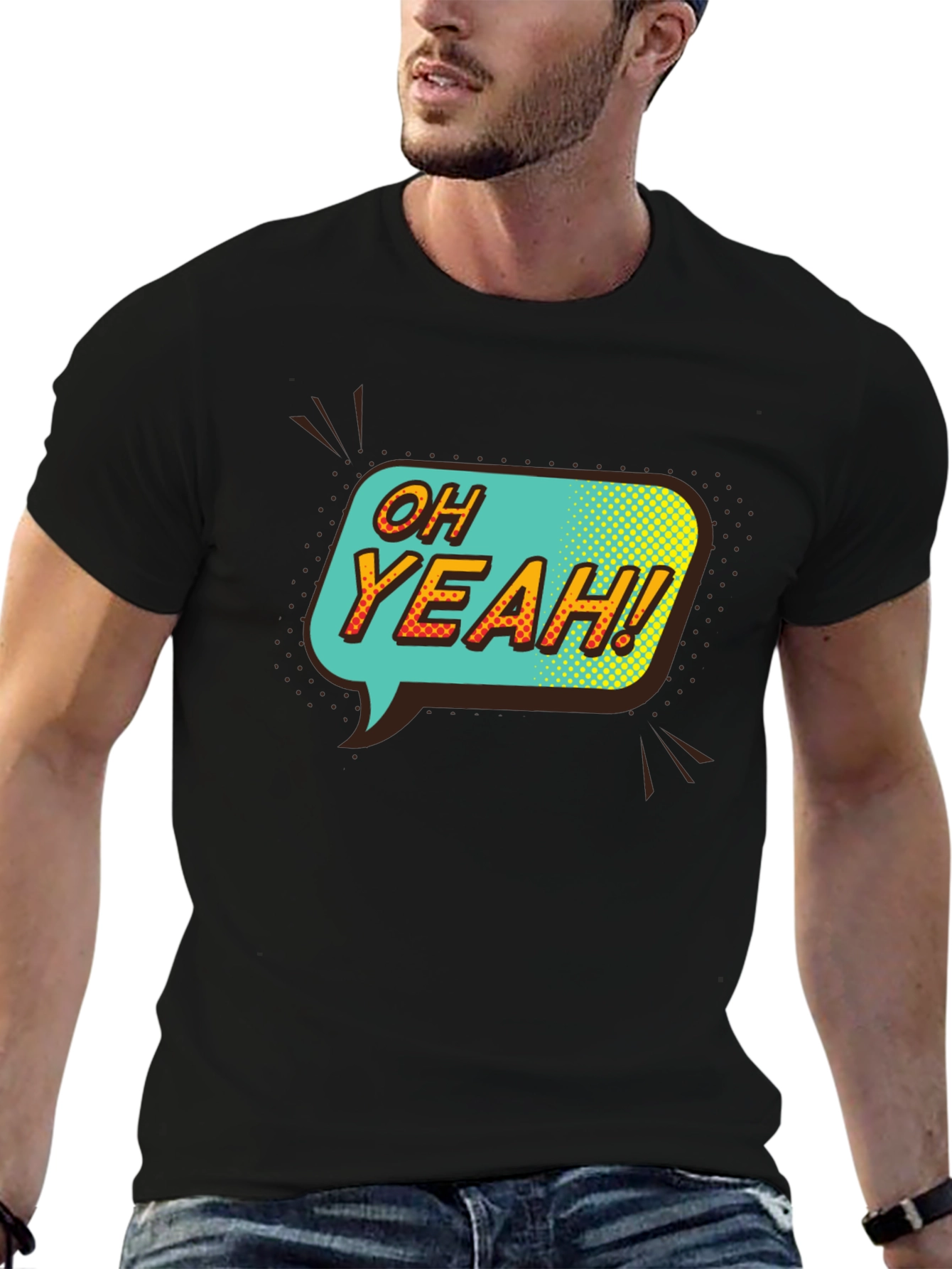 Oh Yeah! Graphic T-Shirt - Retro Pop Art Style