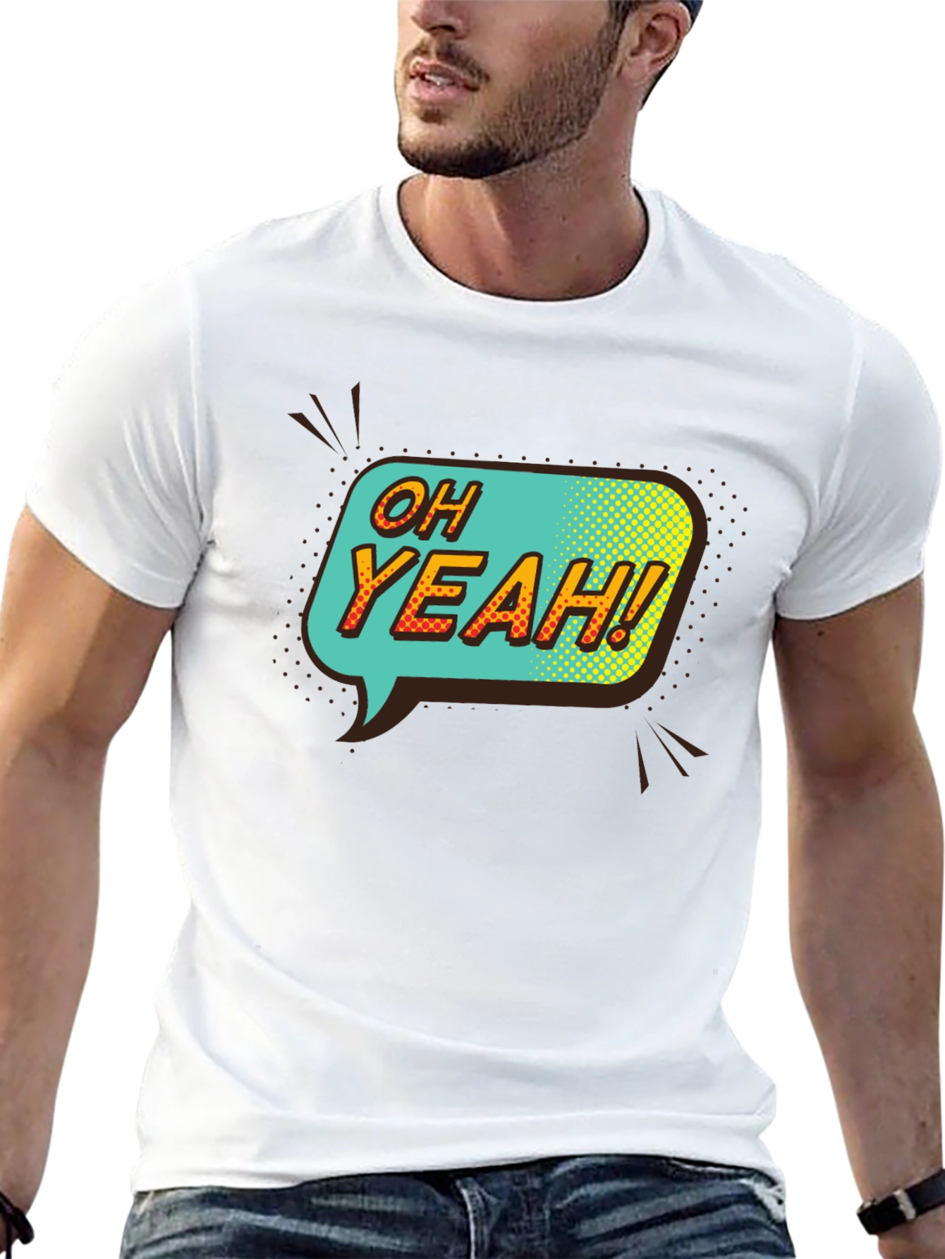 Oh Yeah! Graphic T-Shirt - Retro Pop Art Style