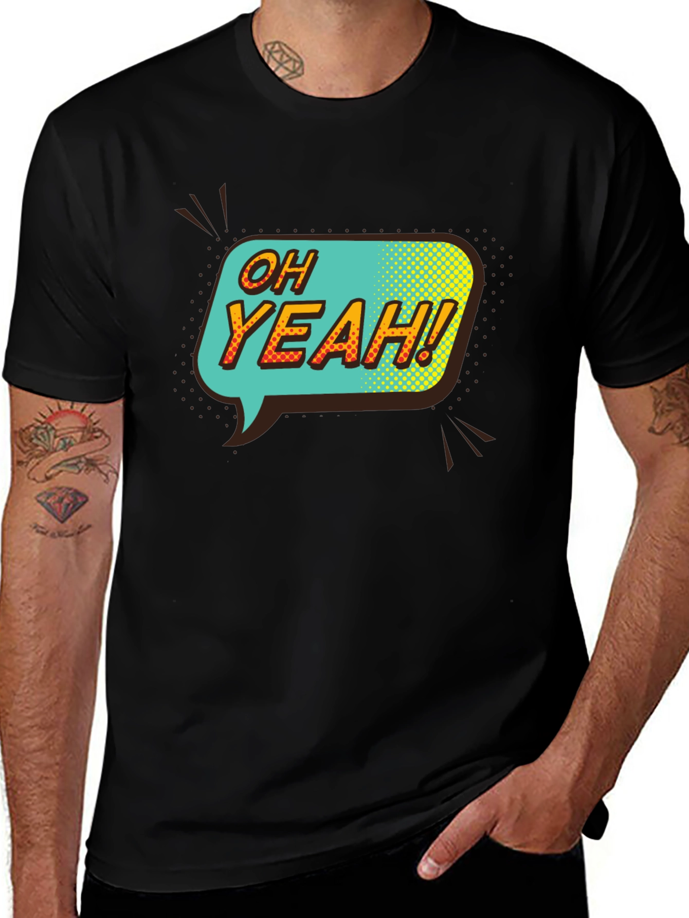 Oh Yeah! Graphic T-Shirt - Retro Pop Art Style