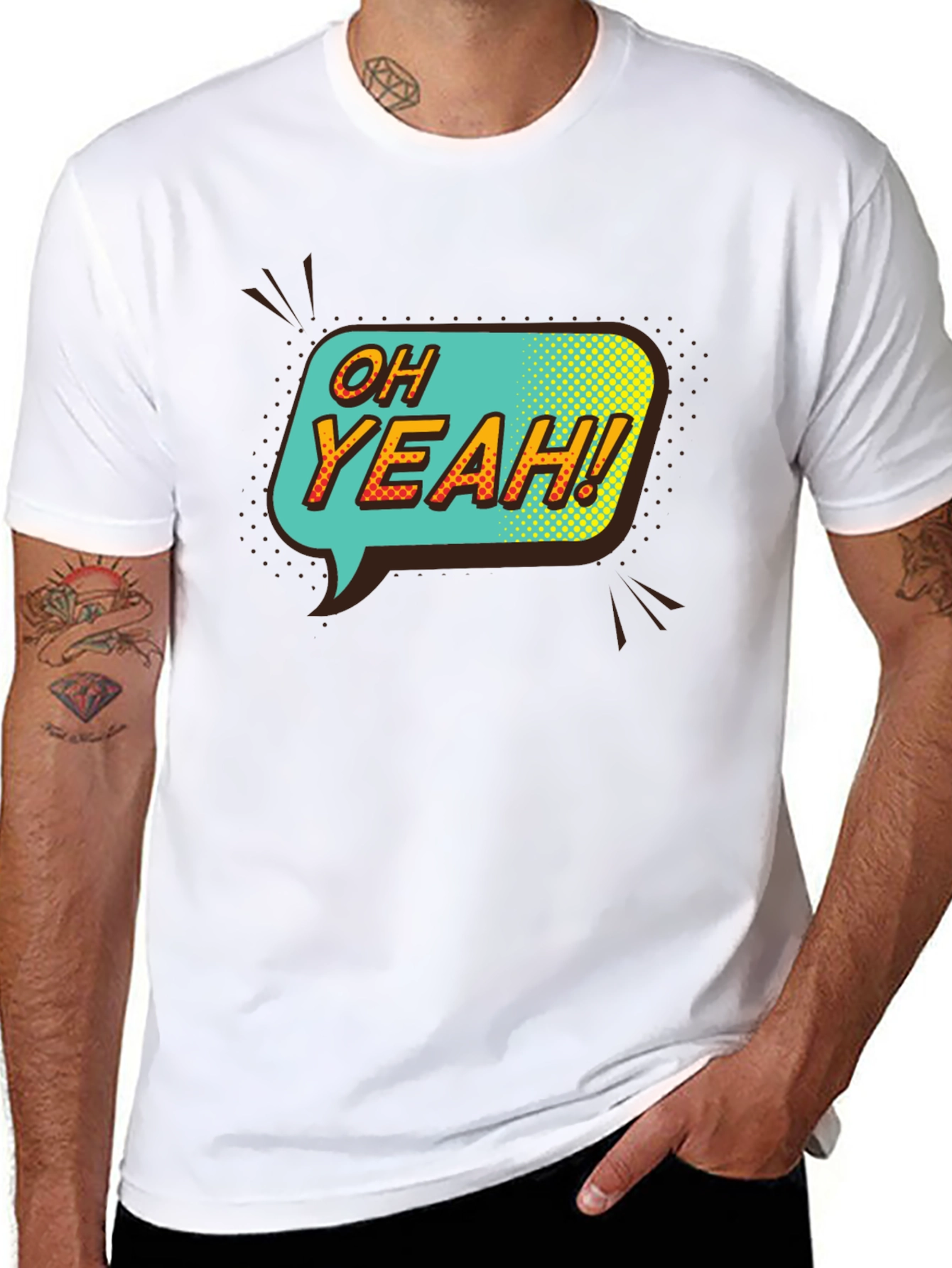 Oh Yeah! Graphic T-Shirt - Retro Pop Art Style