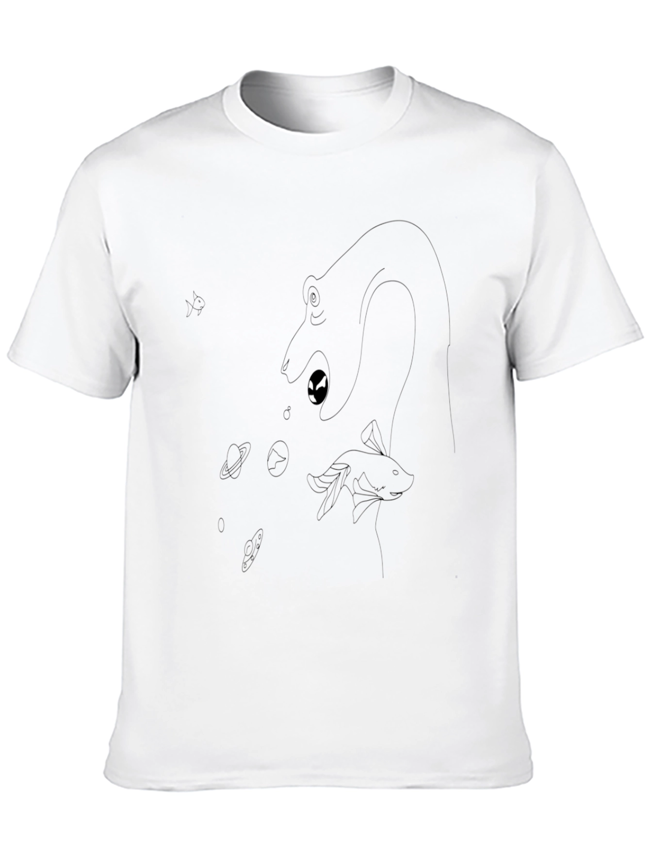 Black T-Shirt with Creature Design