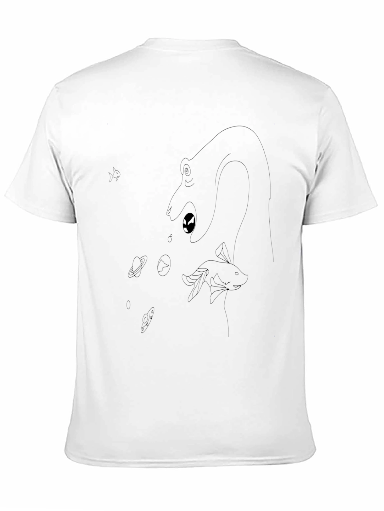 Black T-Shirt with Creature Design