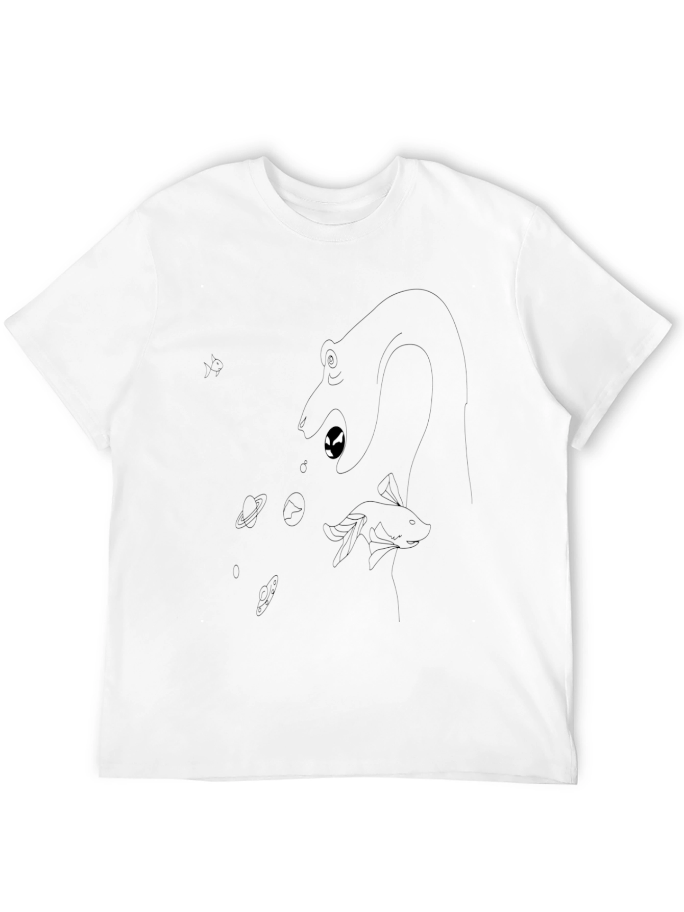 Black T-Shirt with Creature Design