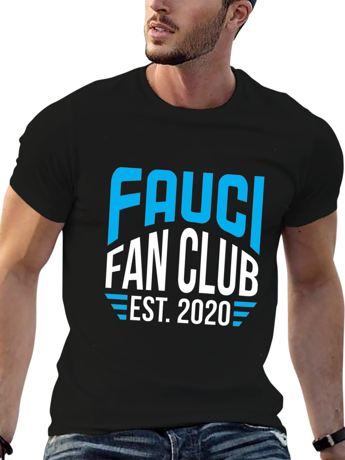 Fauci Fan Club Black Graphic Tee - Est. 2020