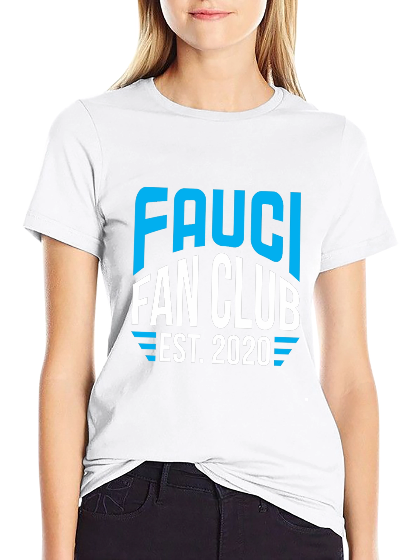 Fauci Fan Club Black Graphic Tee - Est. 2020