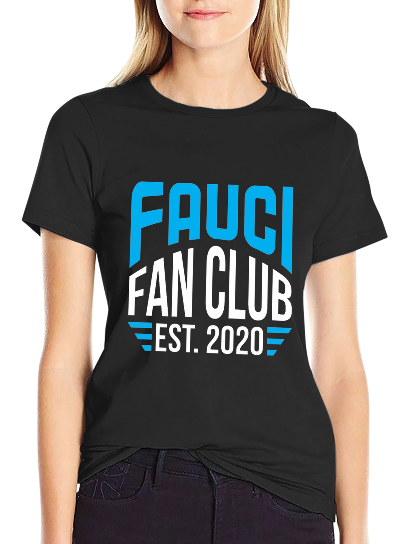 Fauci Fan Club Black Graphic Tee - Est. 2020