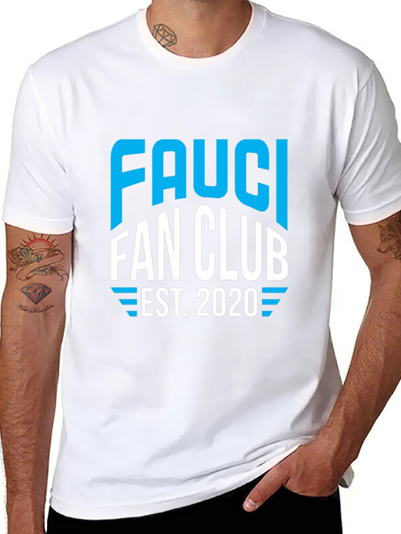 Fauci Fan Club Black Graphic Tee - Est. 2020
