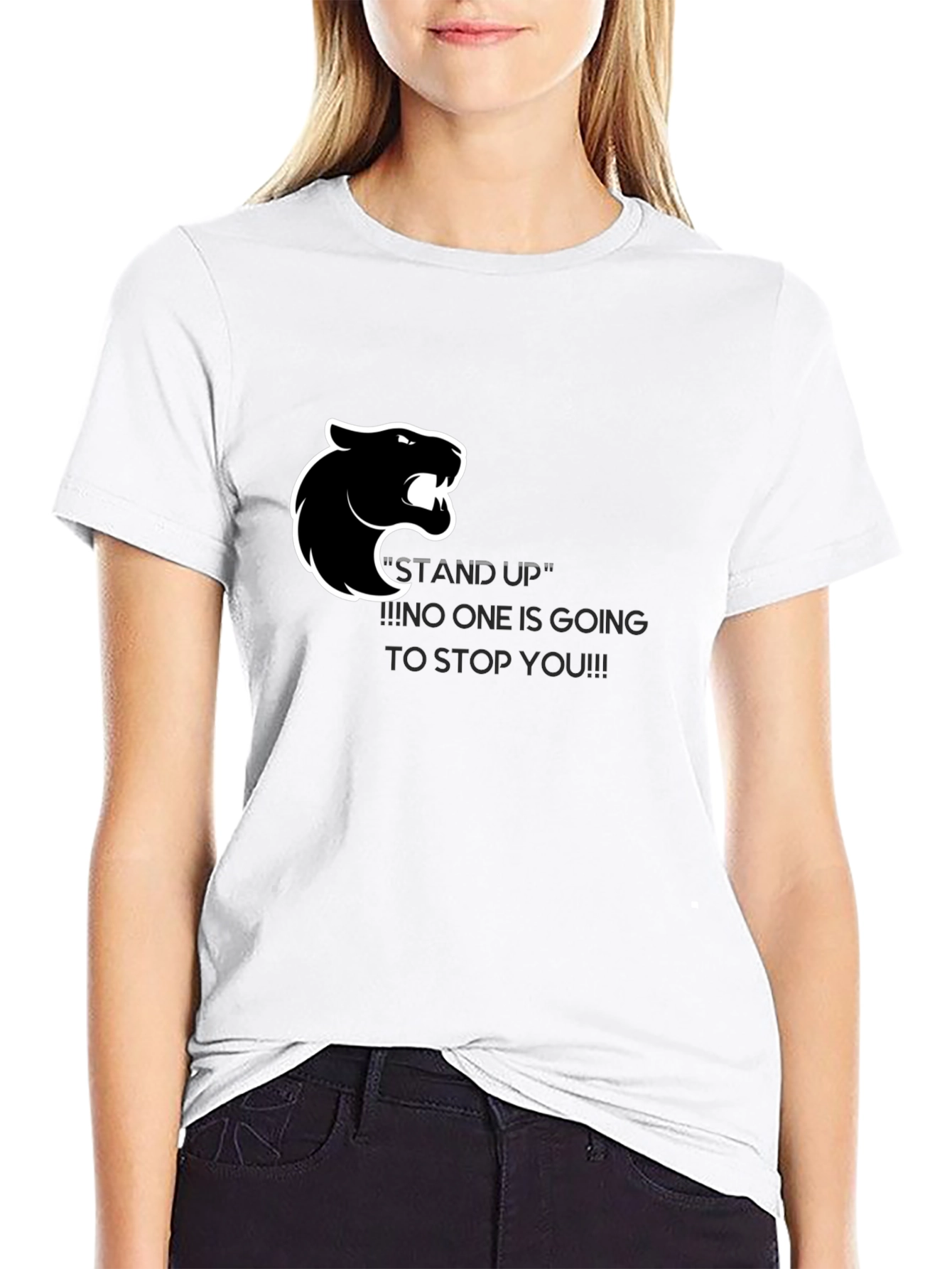 Stand Up Panther T-Shirt - Motivational Graphic Tee