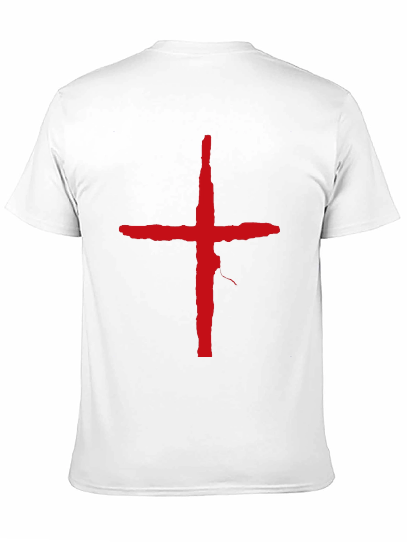 Bold Red Cross Graphic T-Shirt - Modern Casual Wear