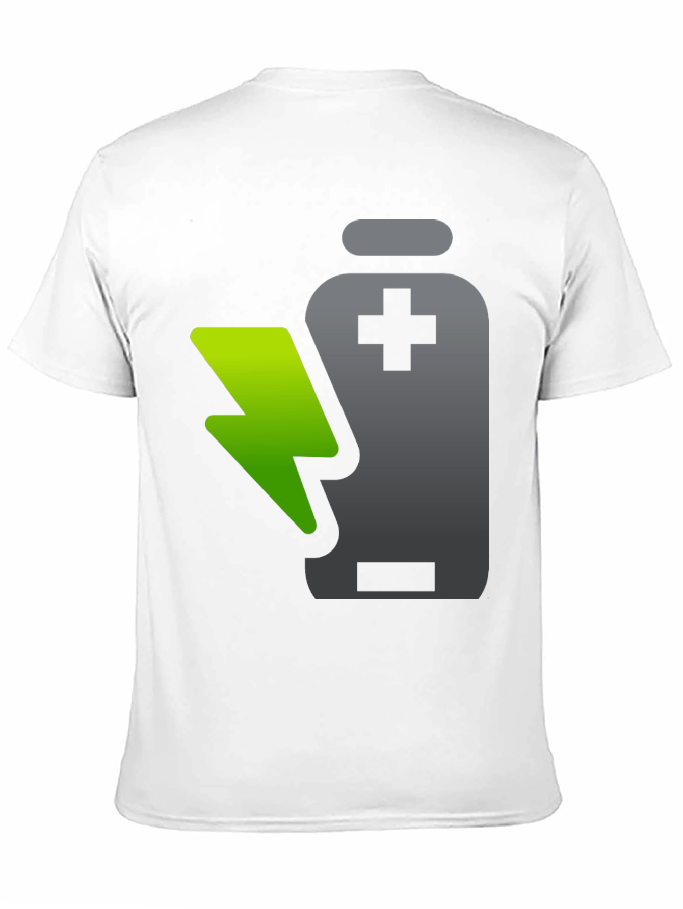 Charged Up T-Shirt: Battery and Lightning Design