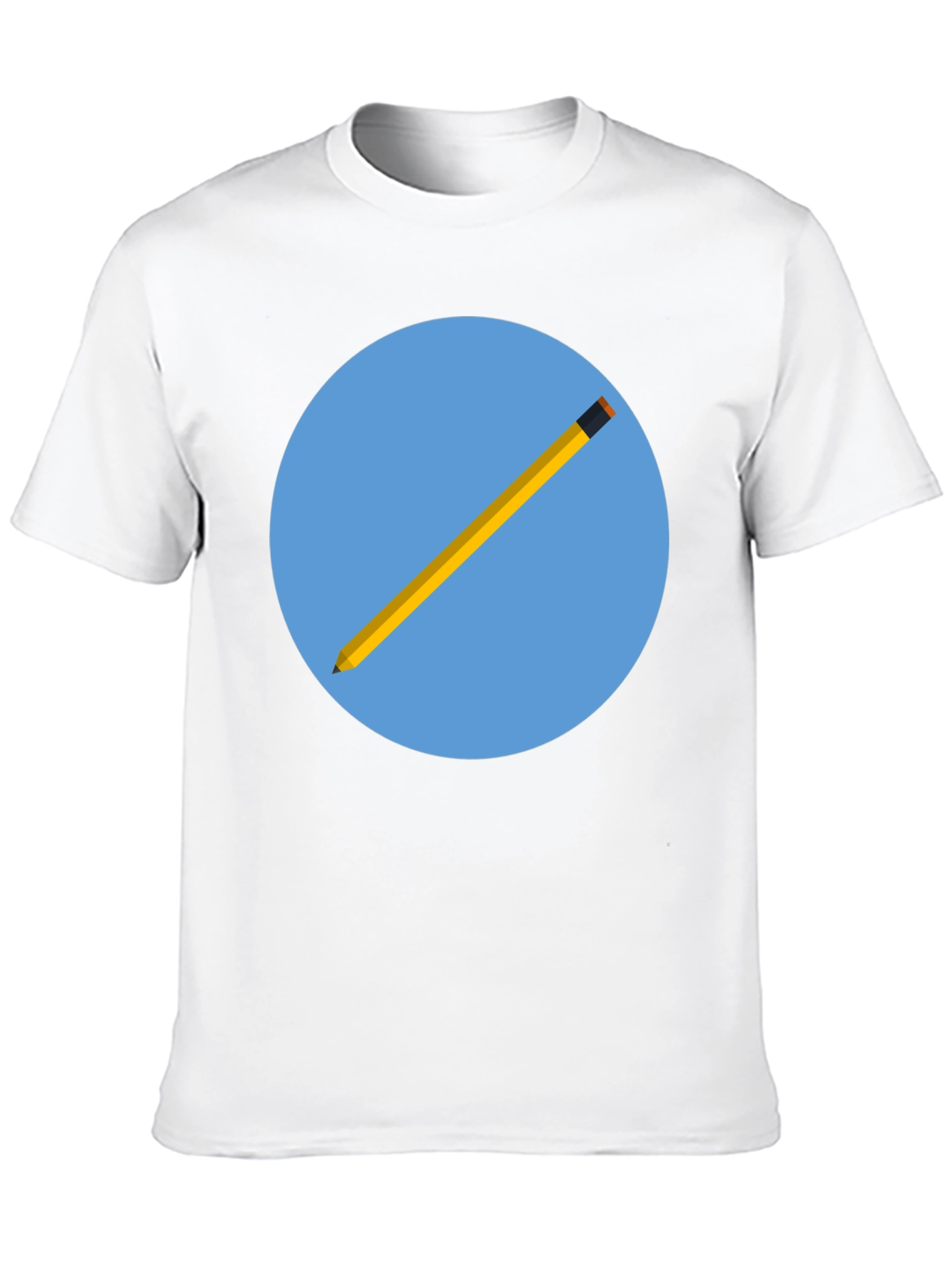 Pencil Graphic Black T-Shirt - Artistic Design