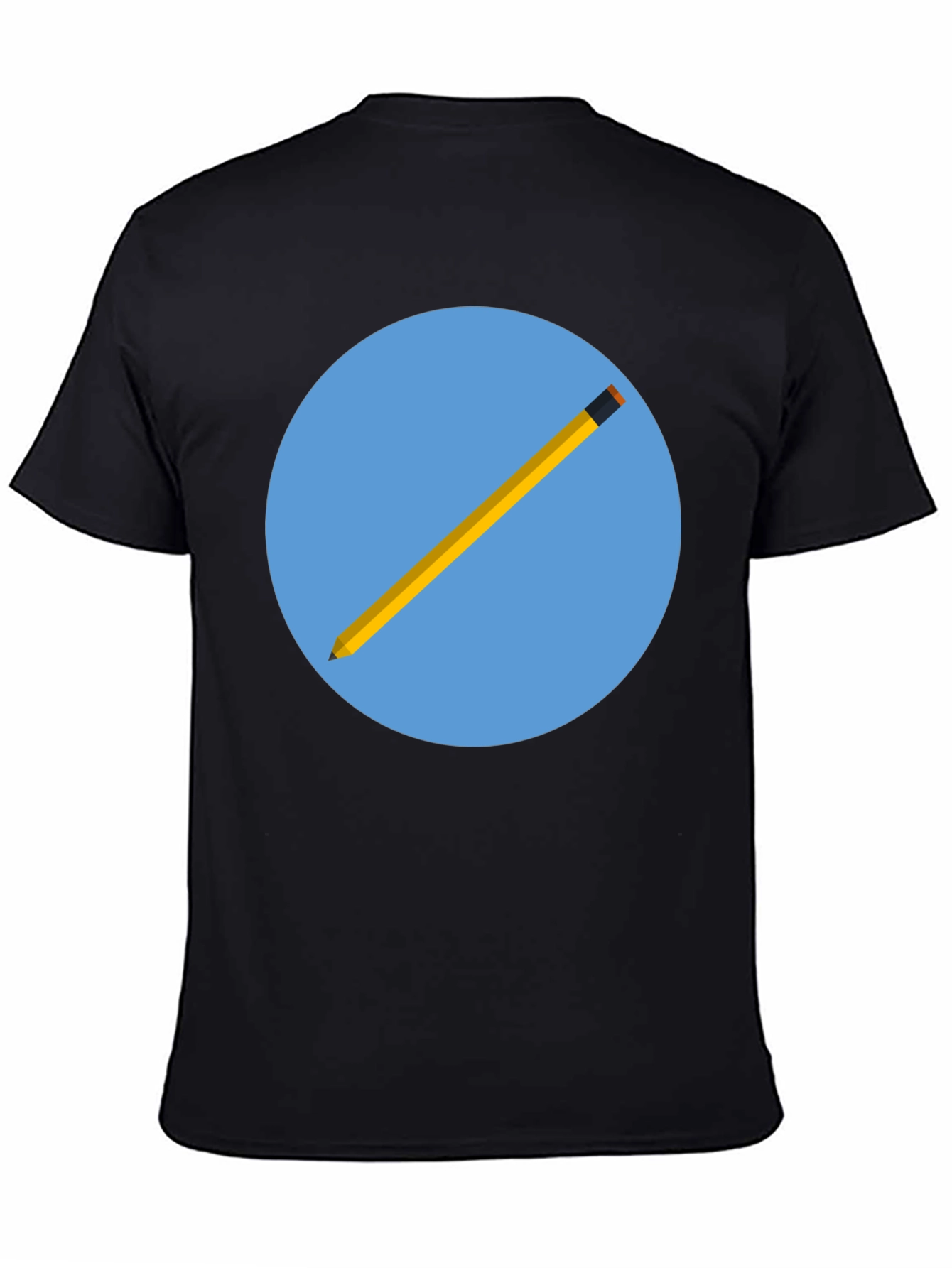 Pencil Graphic Black T-Shirt - Artistic Design