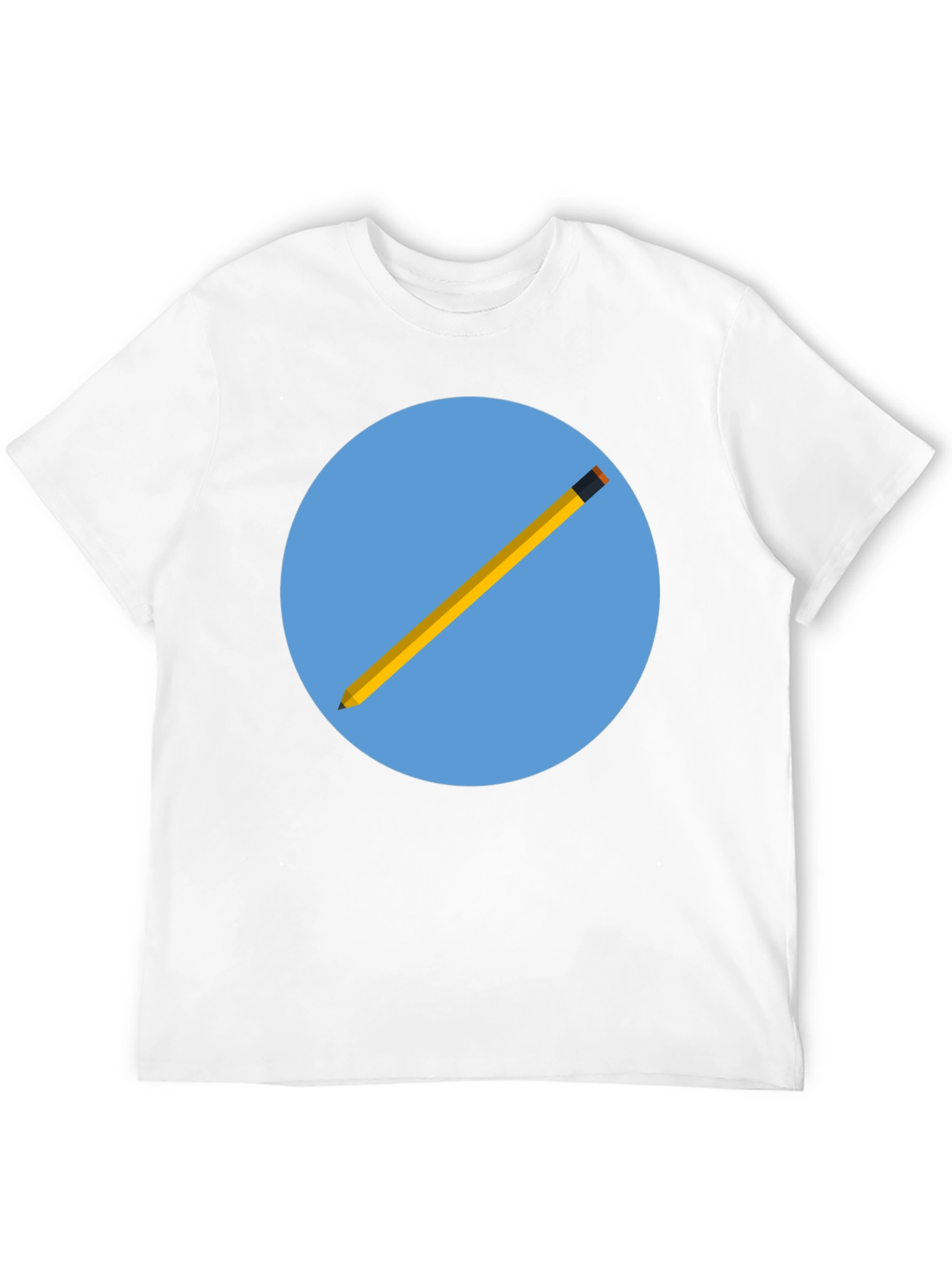 Pencil Graphic Black T-Shirt - Artistic Design