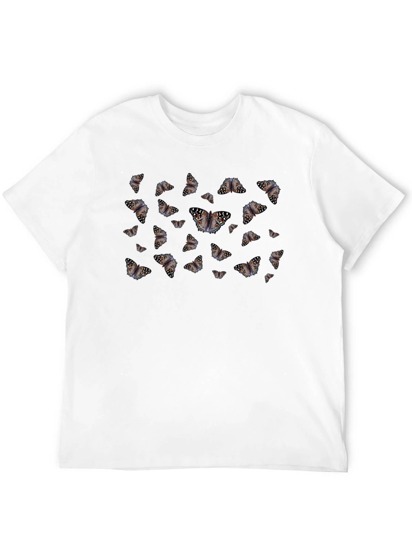 Butterfly Pattern Black T-Shirt