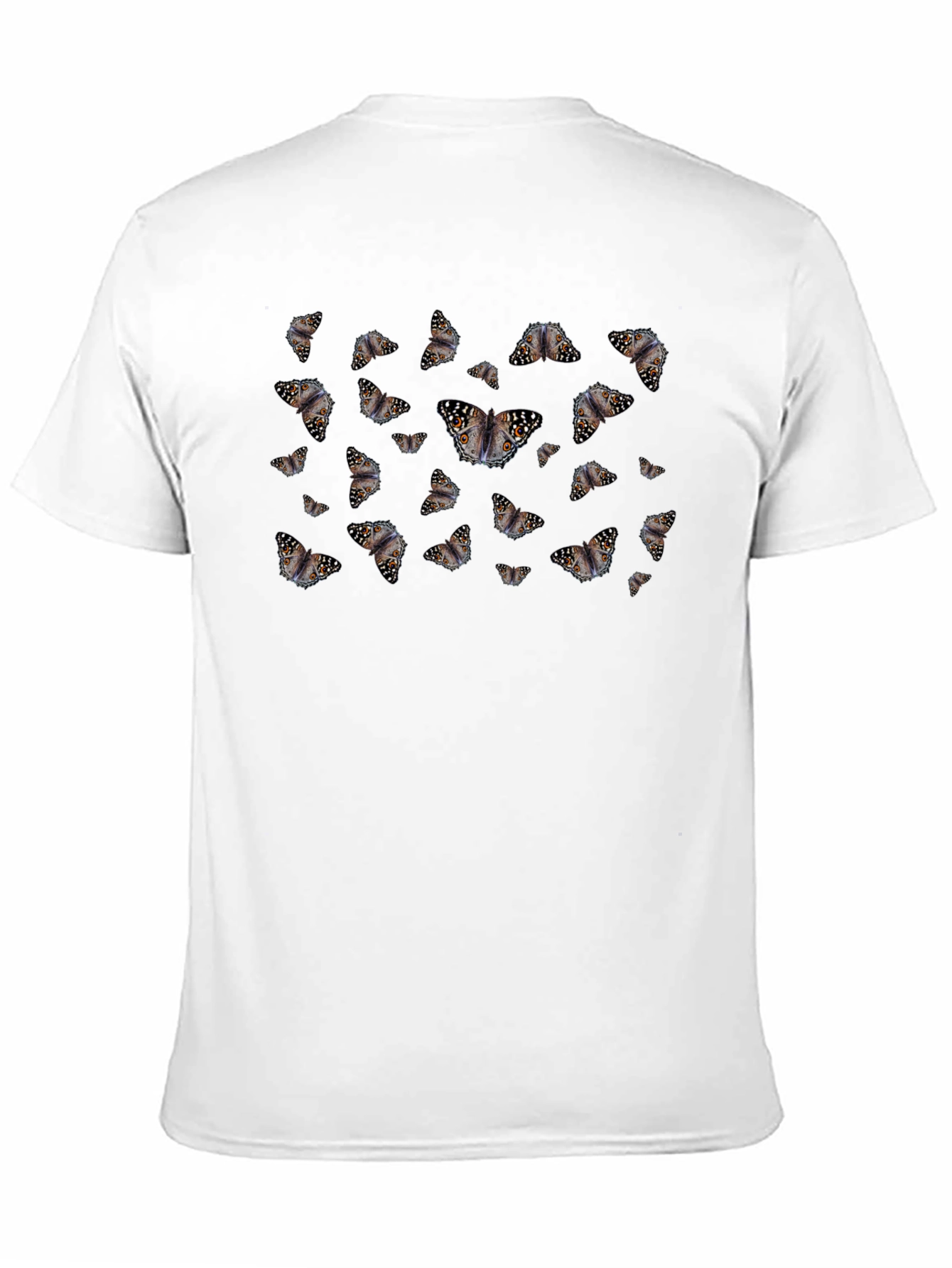 Butterfly Pattern Black T-Shirt