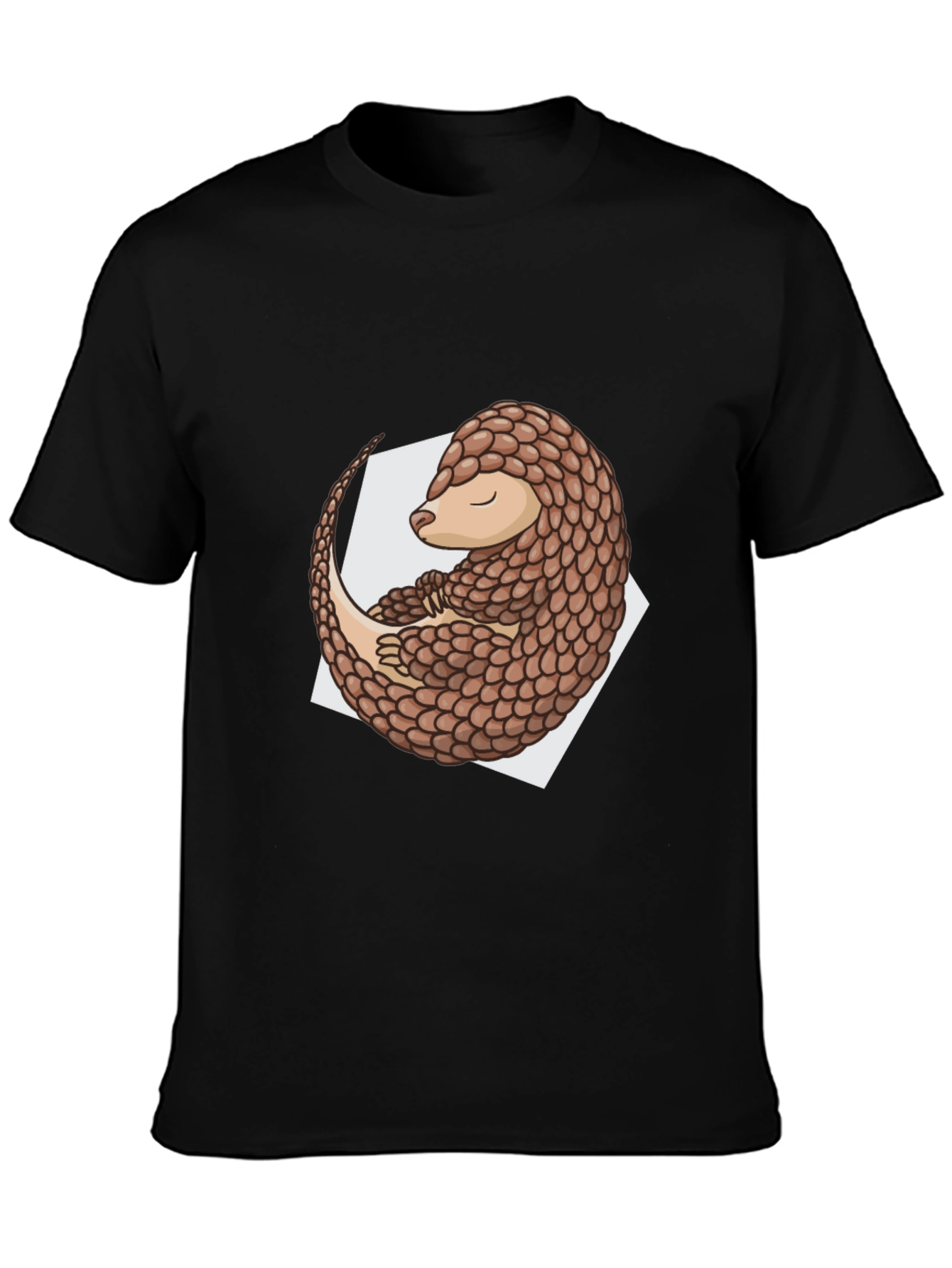 Pangolin Graphic Tee - Black Cotton Blend Shirt