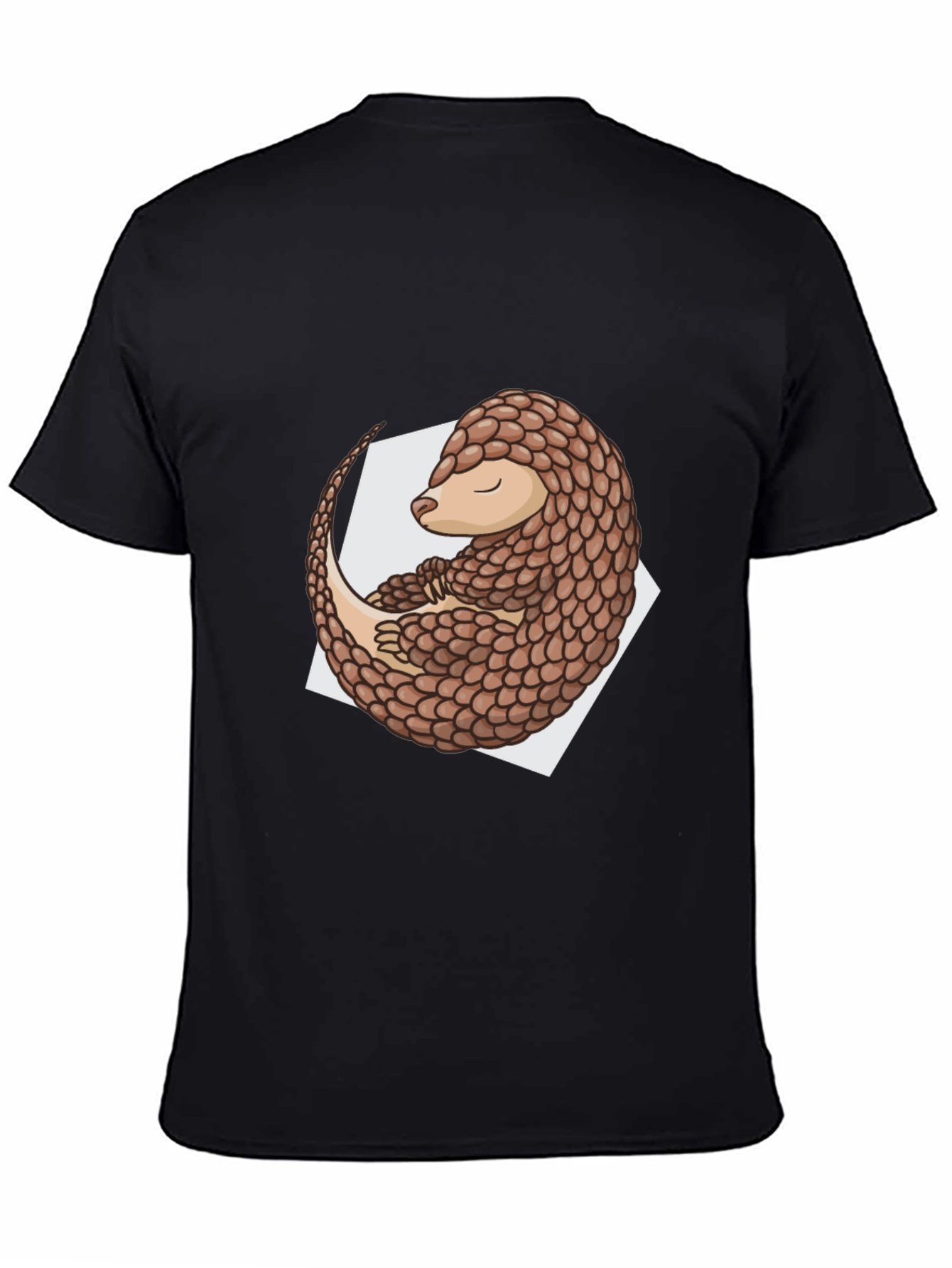 Pangolin Graphic Tee - Black Cotton Blend Shirt