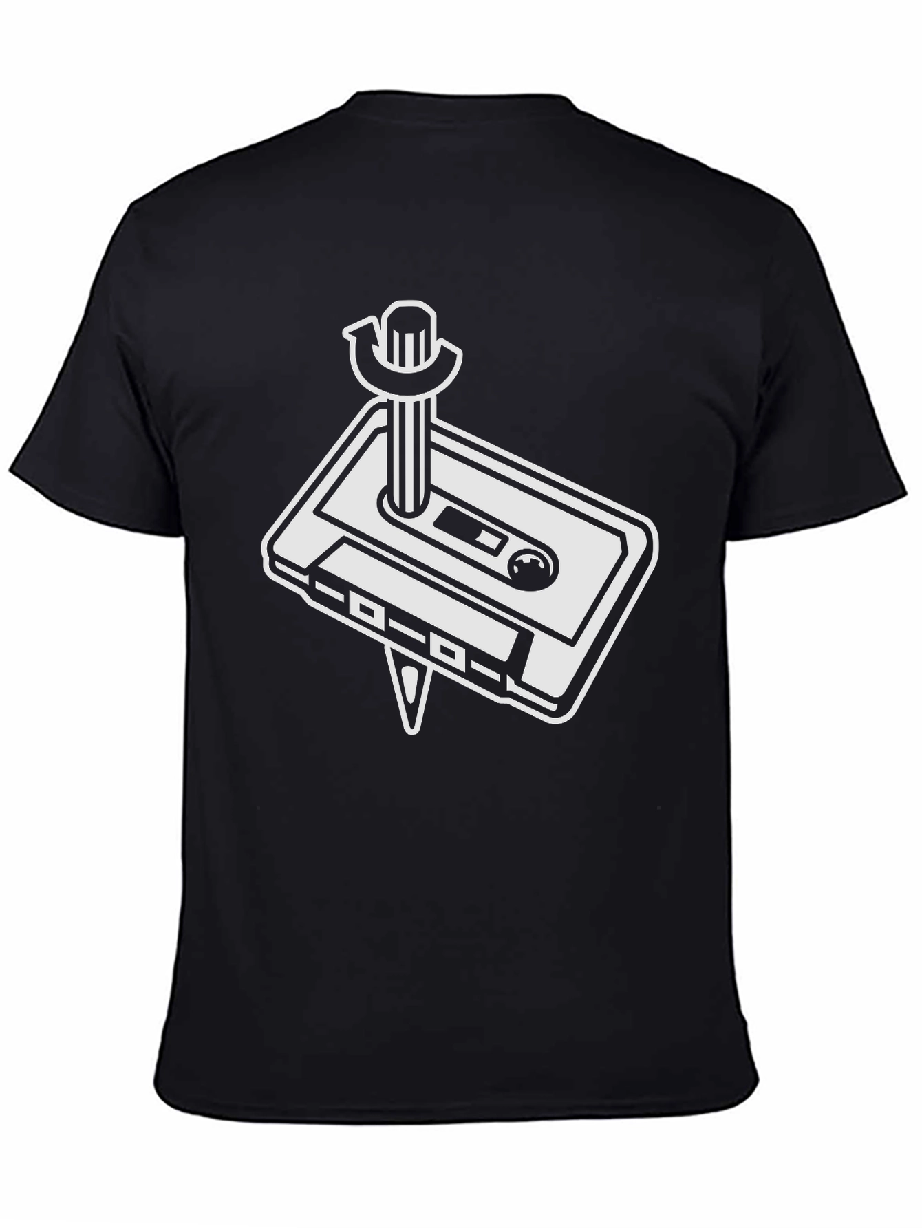 Retro Cassette Tape T-Shirt - Black