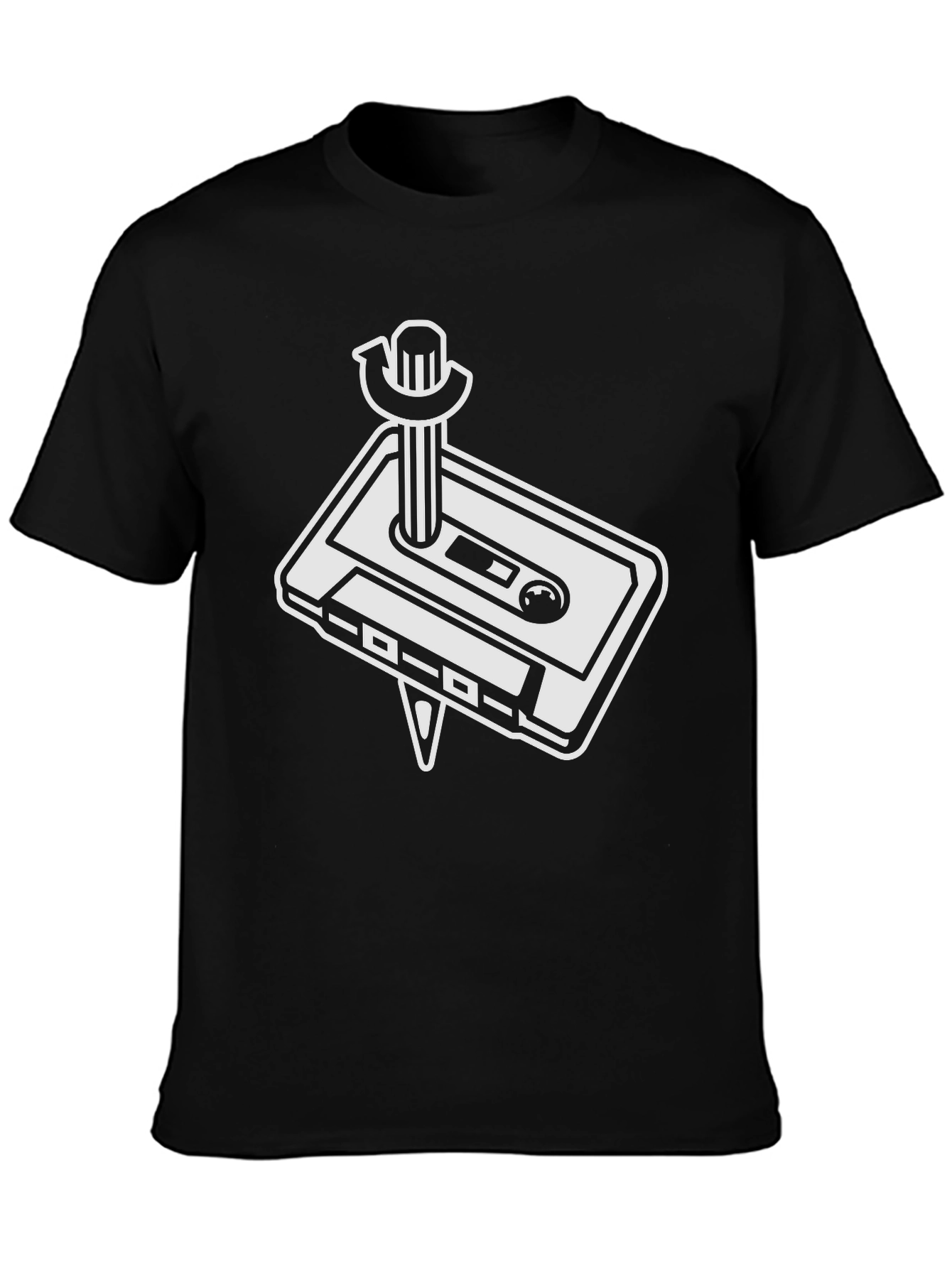 Retro Cassette Tape T-Shirt - Black