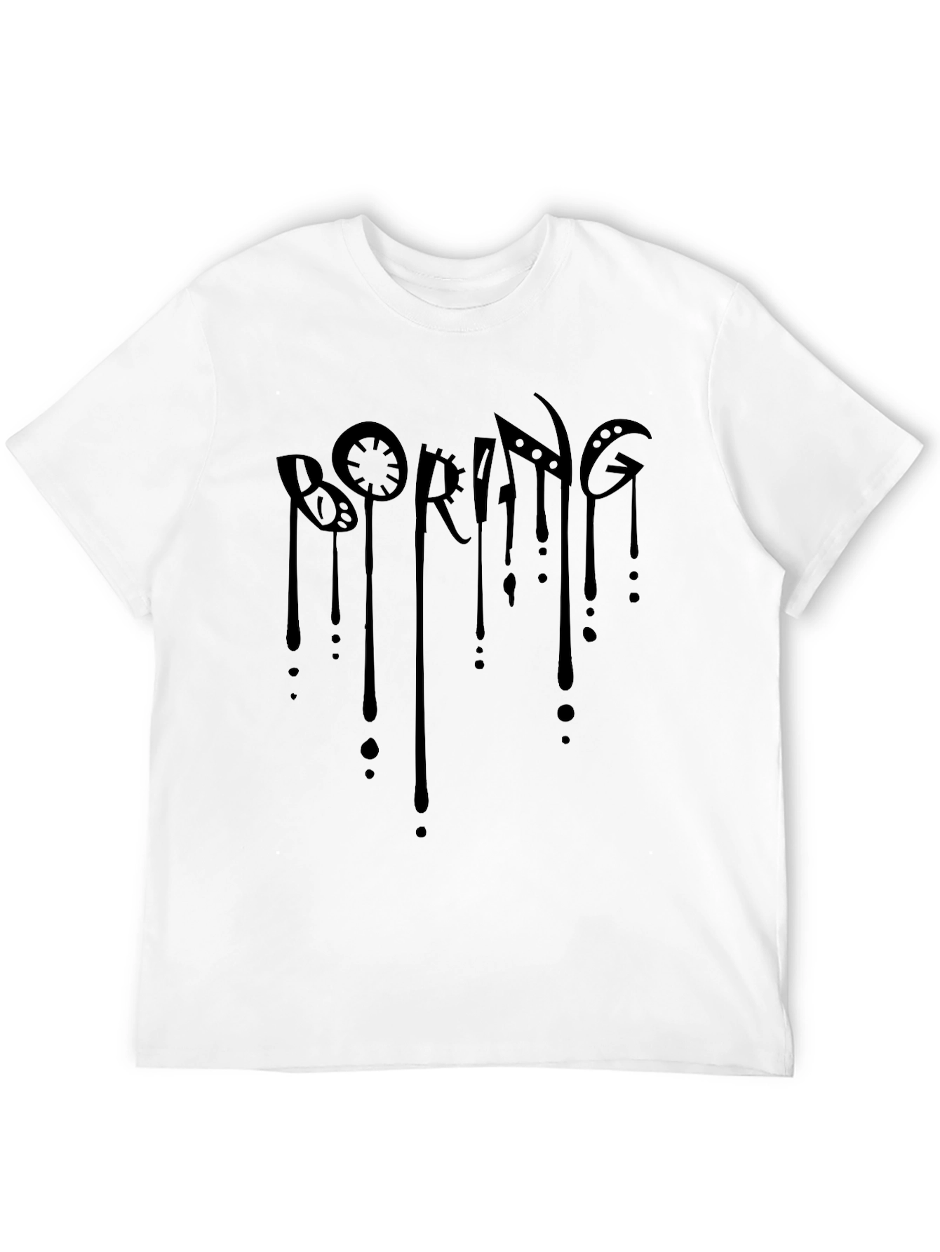 Boring Drip Graphic Tee - Mens Black T-Shirt