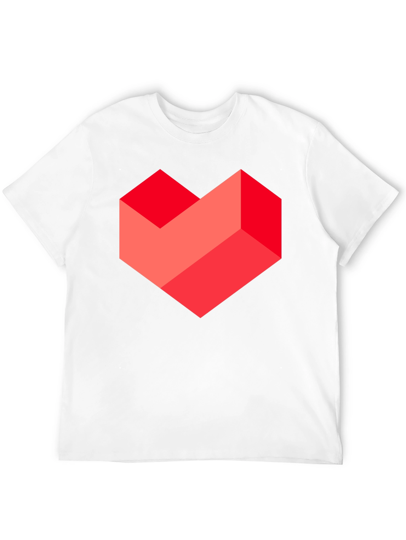 Geometric Heart Graphic Tee - Stylish Mens Black T-Shirt