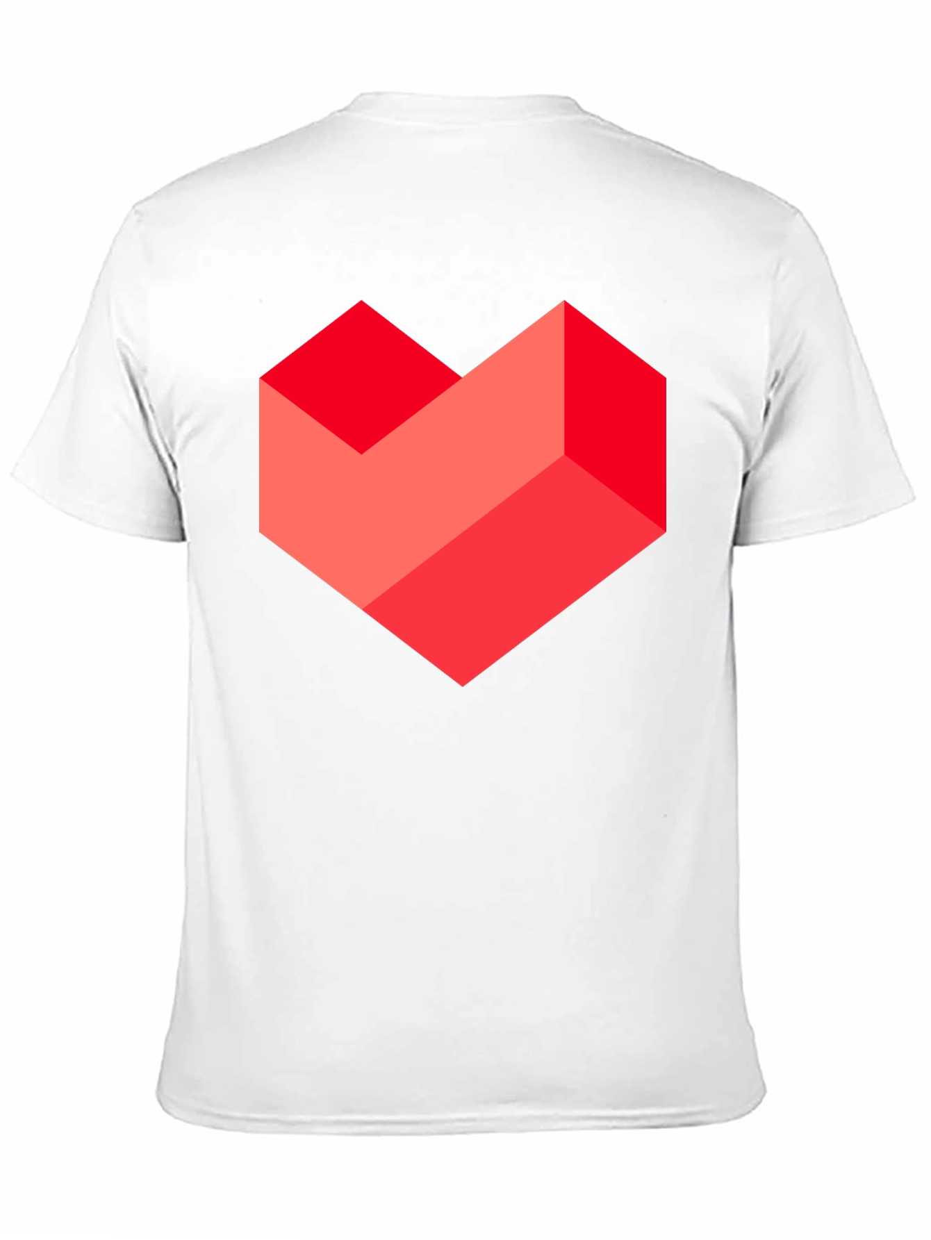 Geometric Heart Graphic Tee - Stylish Mens Black T-Shirt