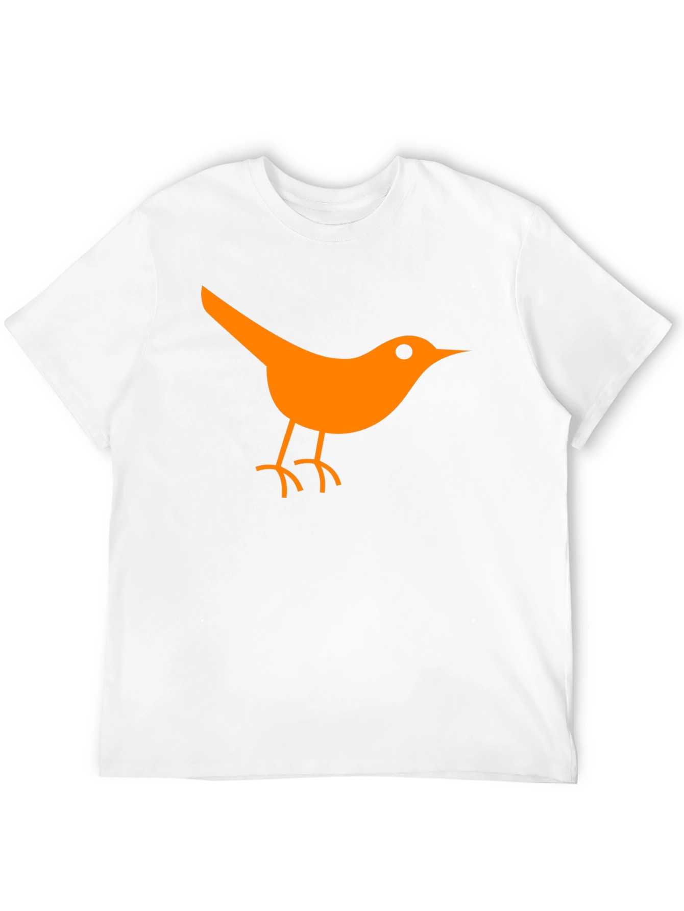 Orange Bird Graphic Tee - Casual Black T-Shirt