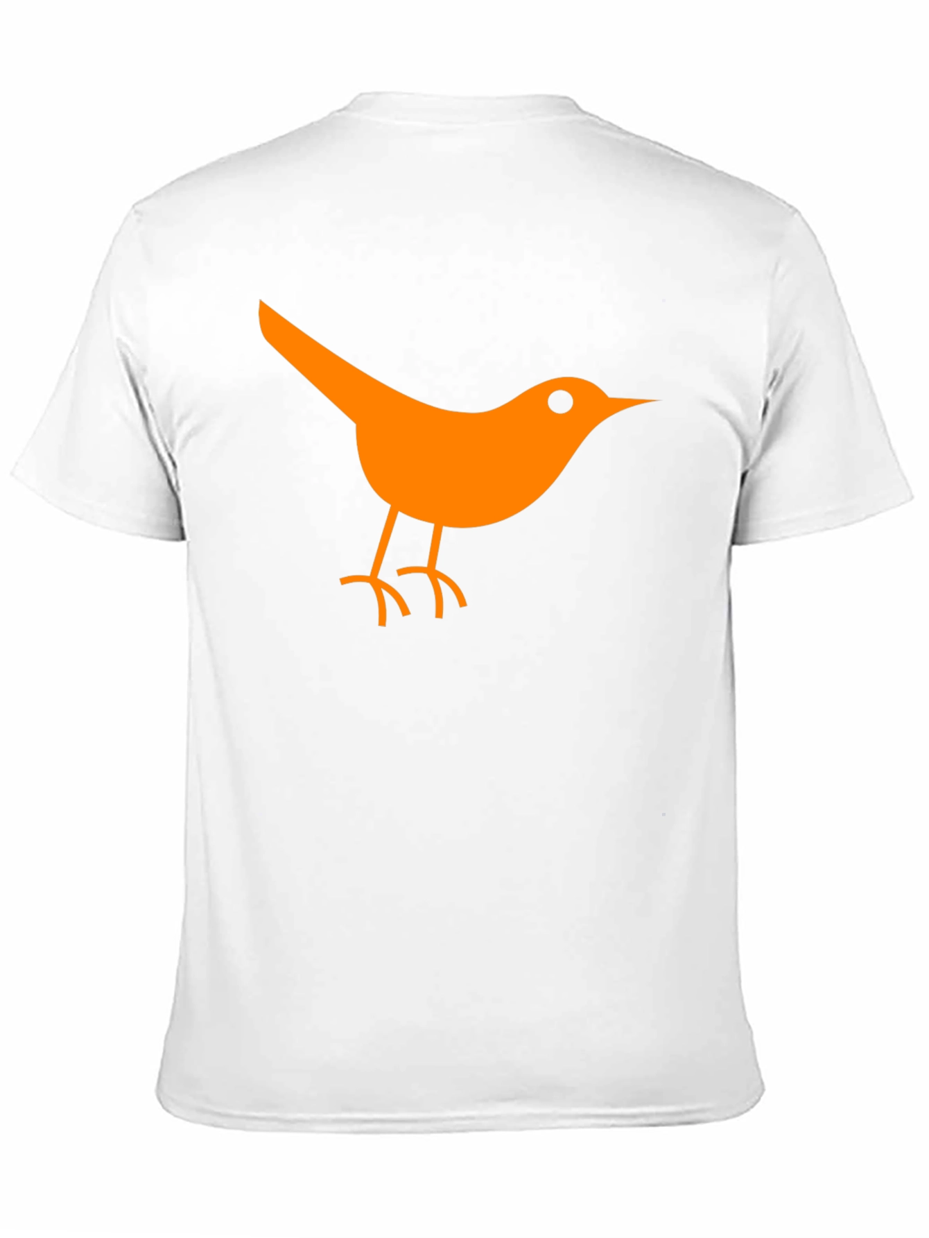 Orange Bird Graphic Tee - Casual Black T-Shirt