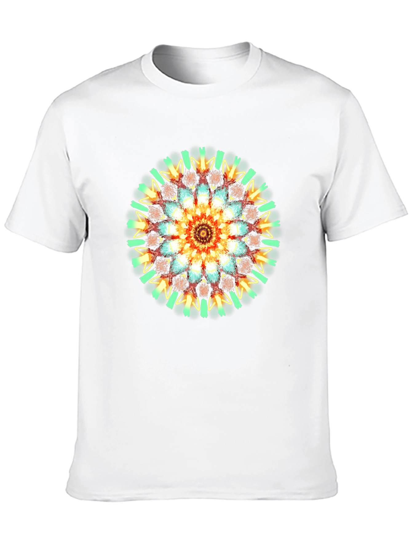 Vibrant Mandala Graphic T-Shirt - Black