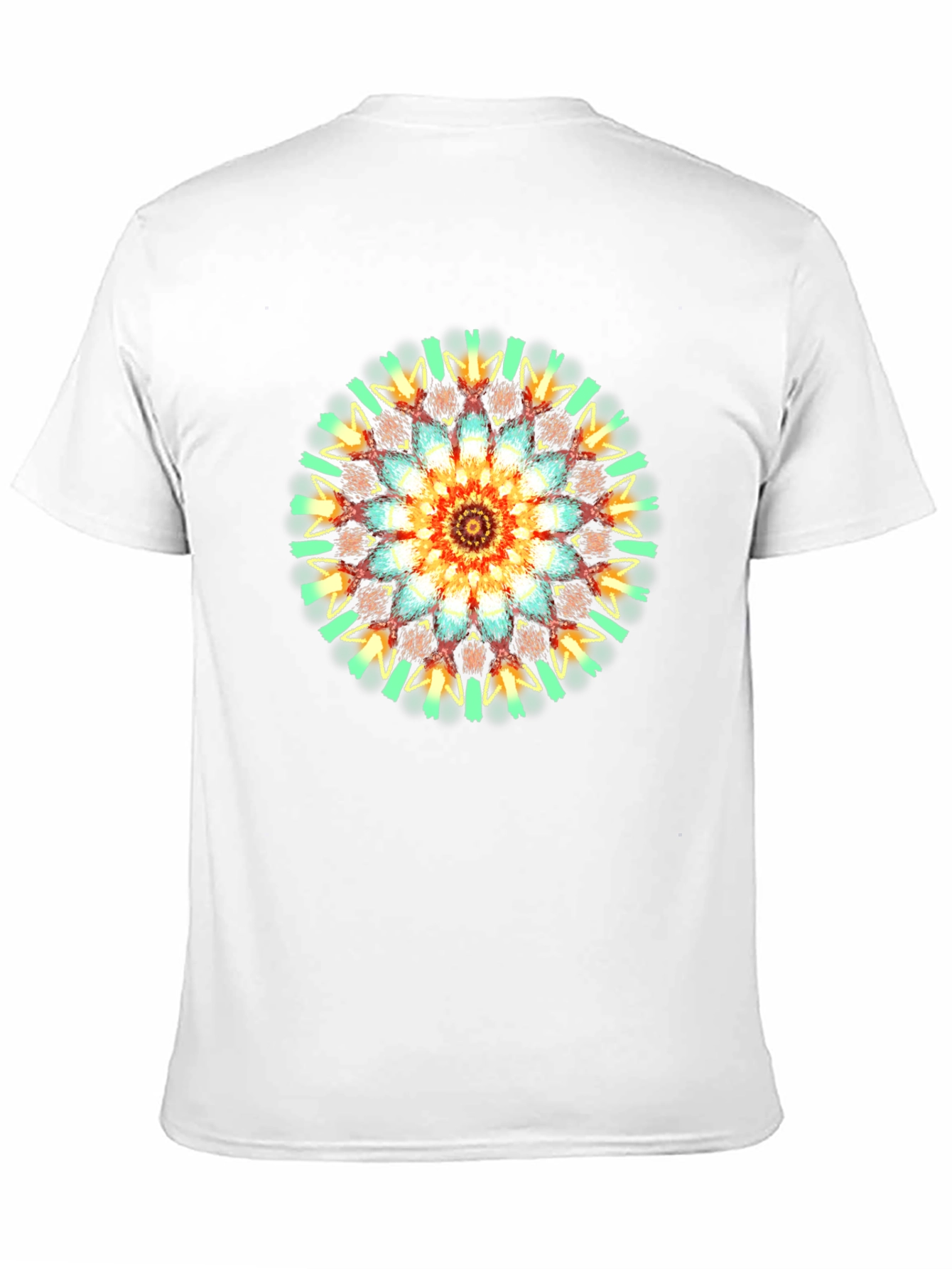 Vibrant Mandala Graphic T-Shirt - Black