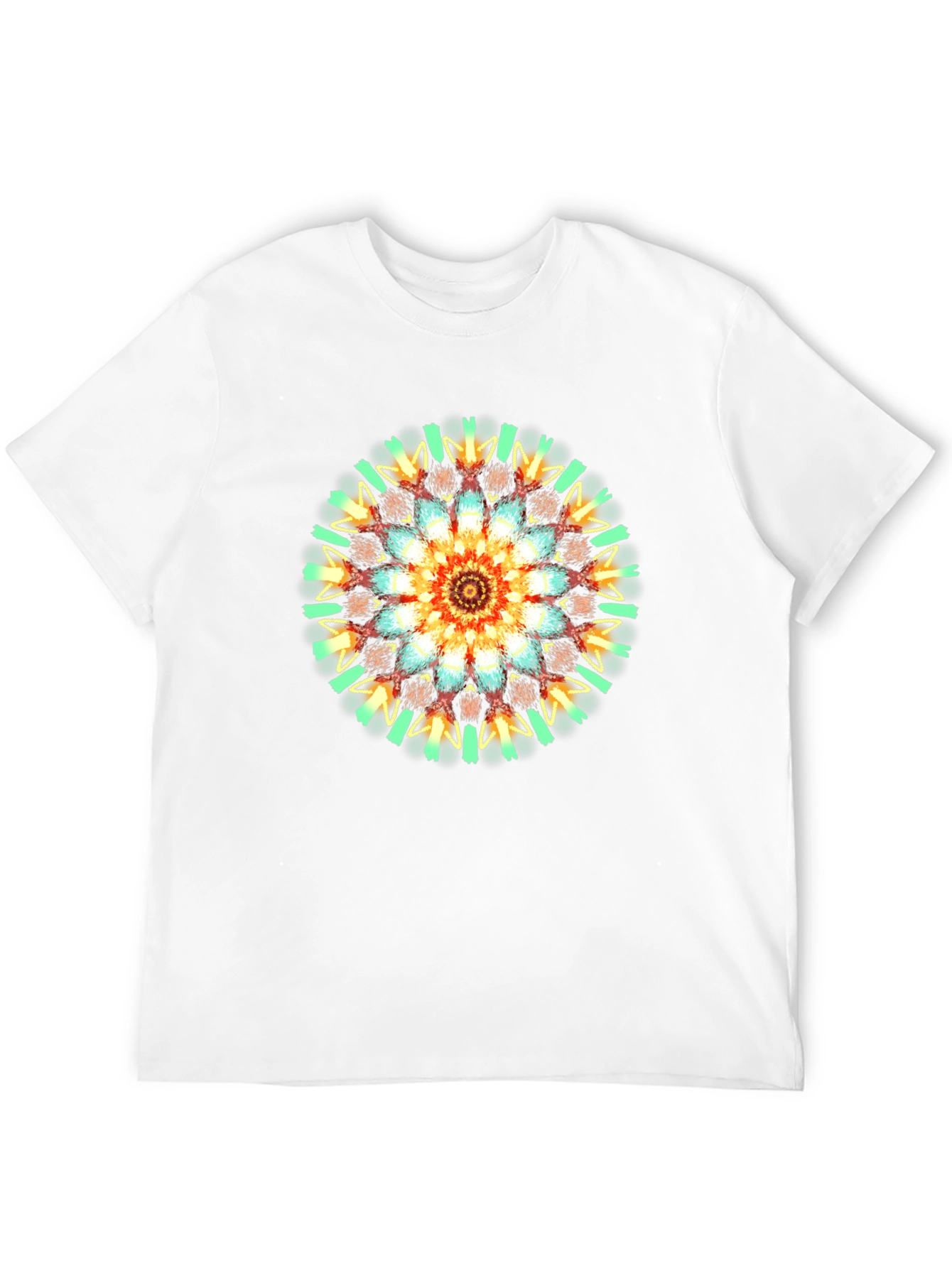 Vibrant Mandala Graphic T-Shirt - Black