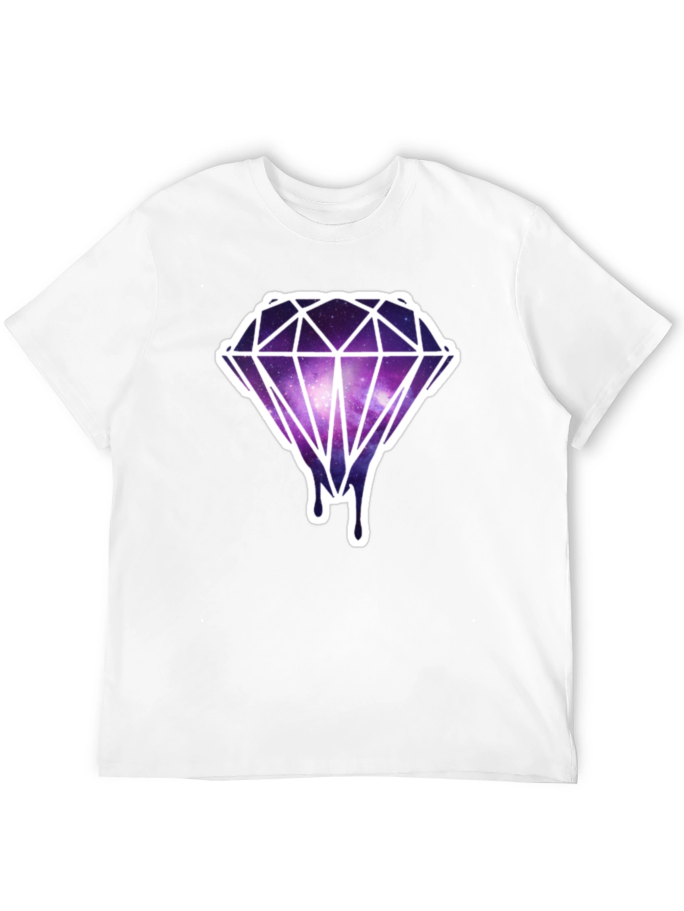 Galaxy Diamond Drip Tee - Modern Graphic T-Shirt