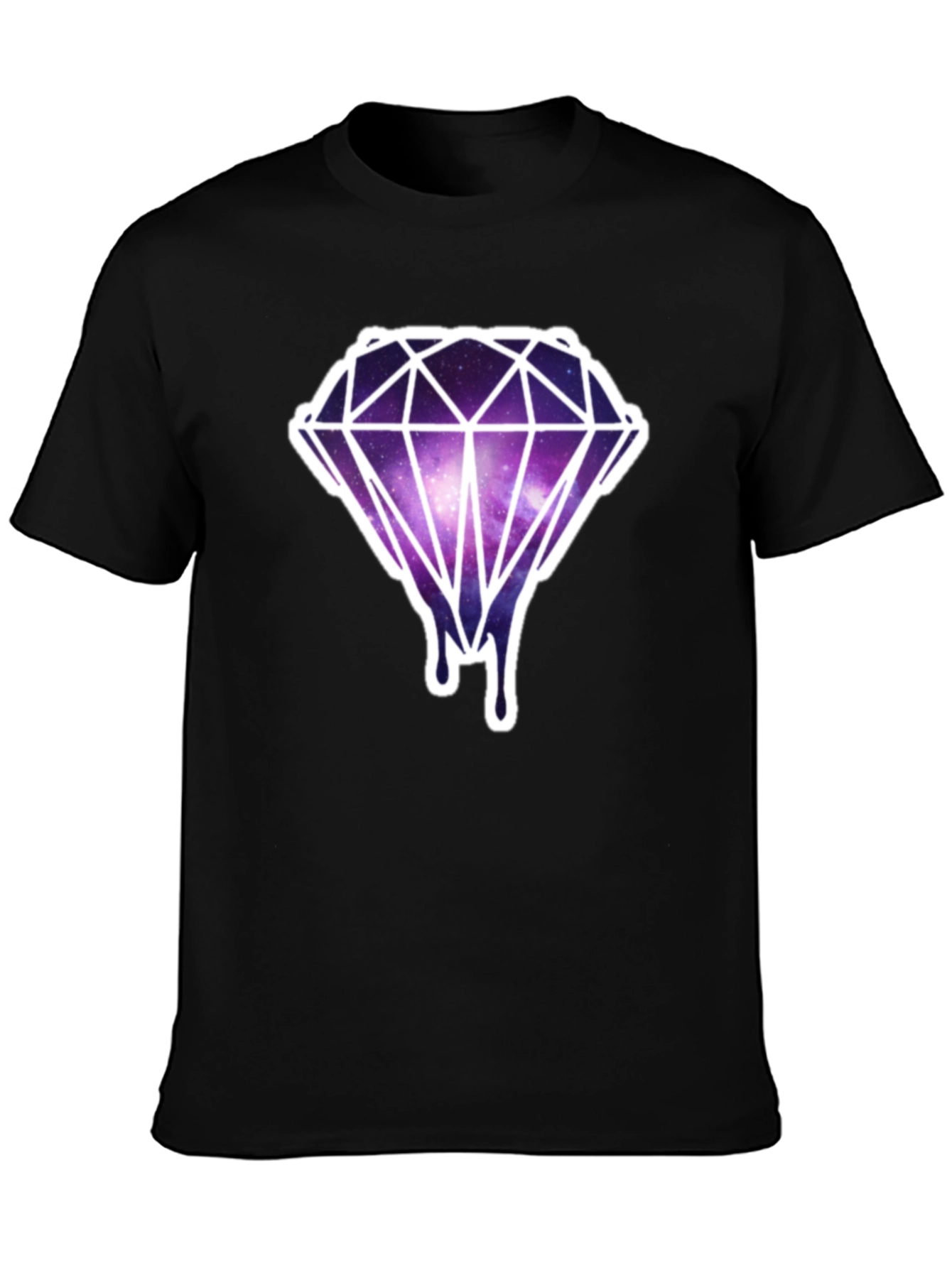 Galaxy Diamond Drip Tee - Modern Graphic T-Shirt