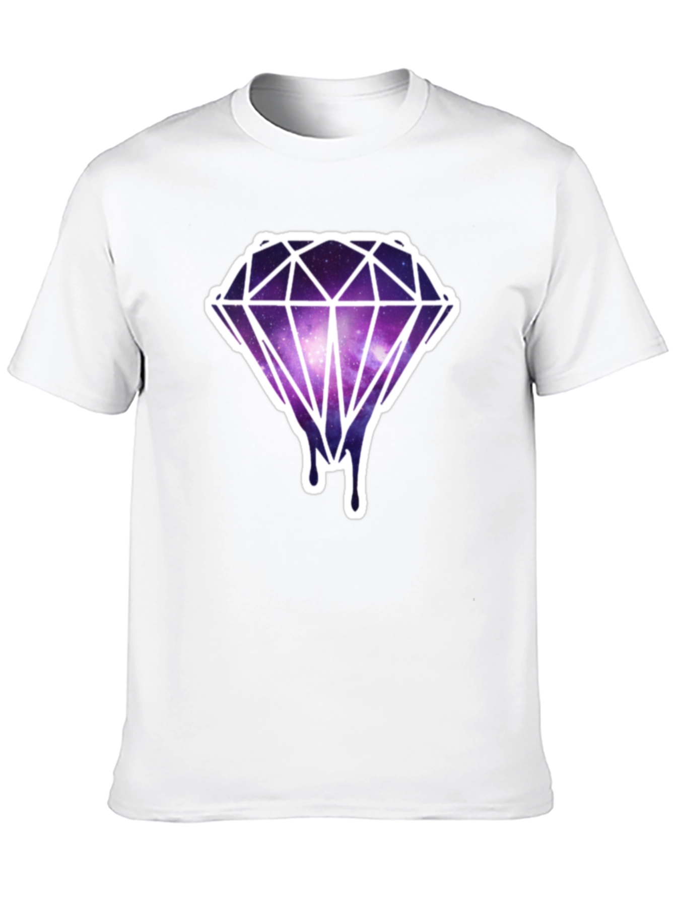 Galaxy Diamond Drip Tee - Modern Graphic T-Shirt