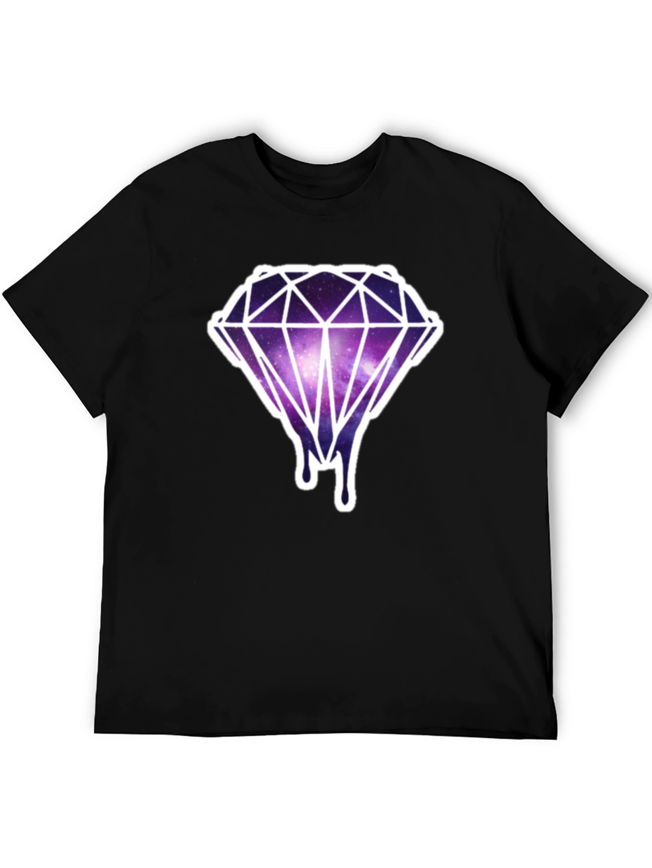 Galaxy Diamond Drip Tee - Modern Graphic T-Shirt