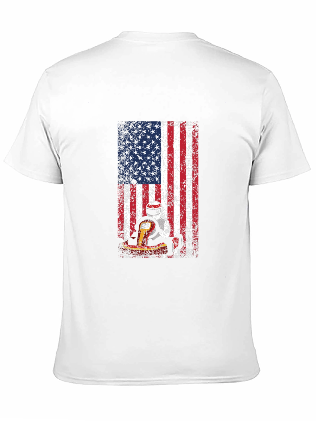 Go Kart Racing USA Flag T-Shirt