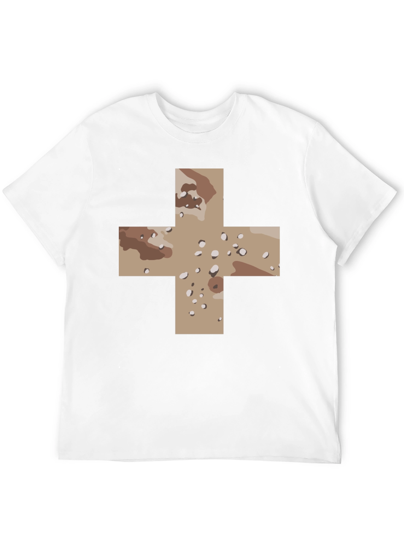 Camo Cross Graphic Black T-Shirt