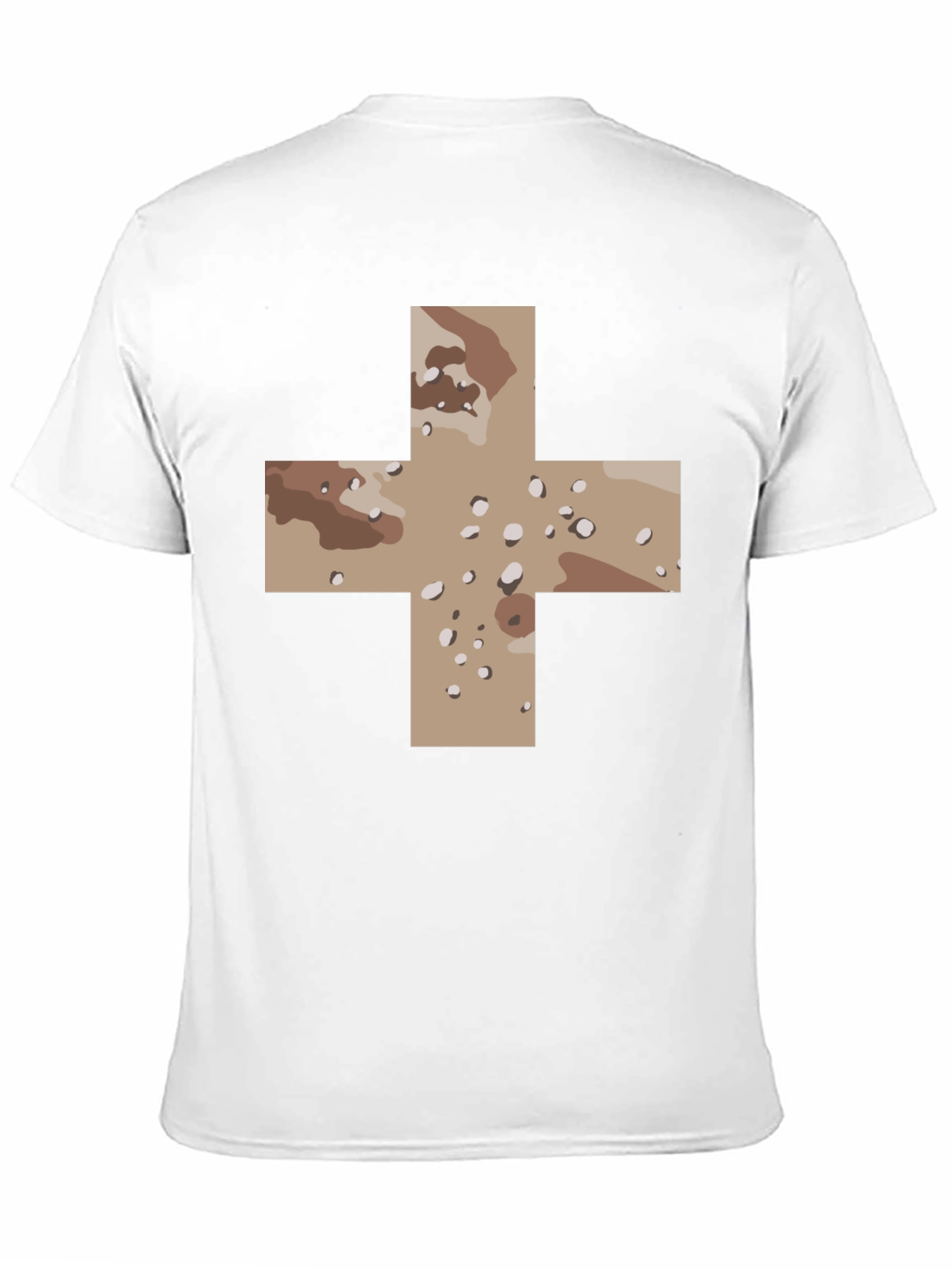 Camo Cross Graphic Black T-Shirt