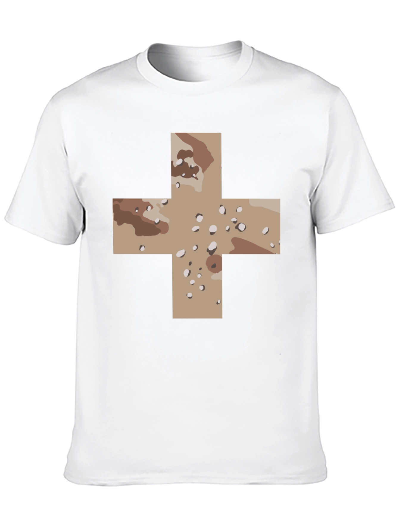 Camo Cross Graphic Black T-Shirt