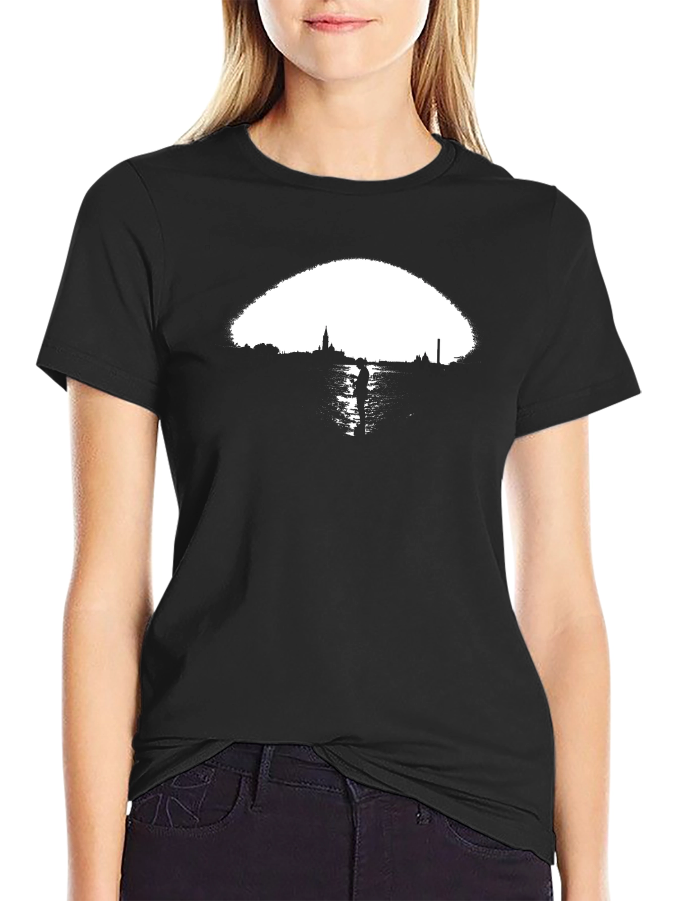 Cityscape Graphic Tee - Black