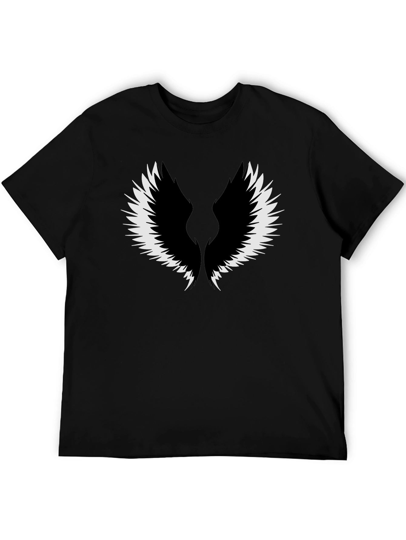 Wings Graphic Tee - Black Cotton Comfort