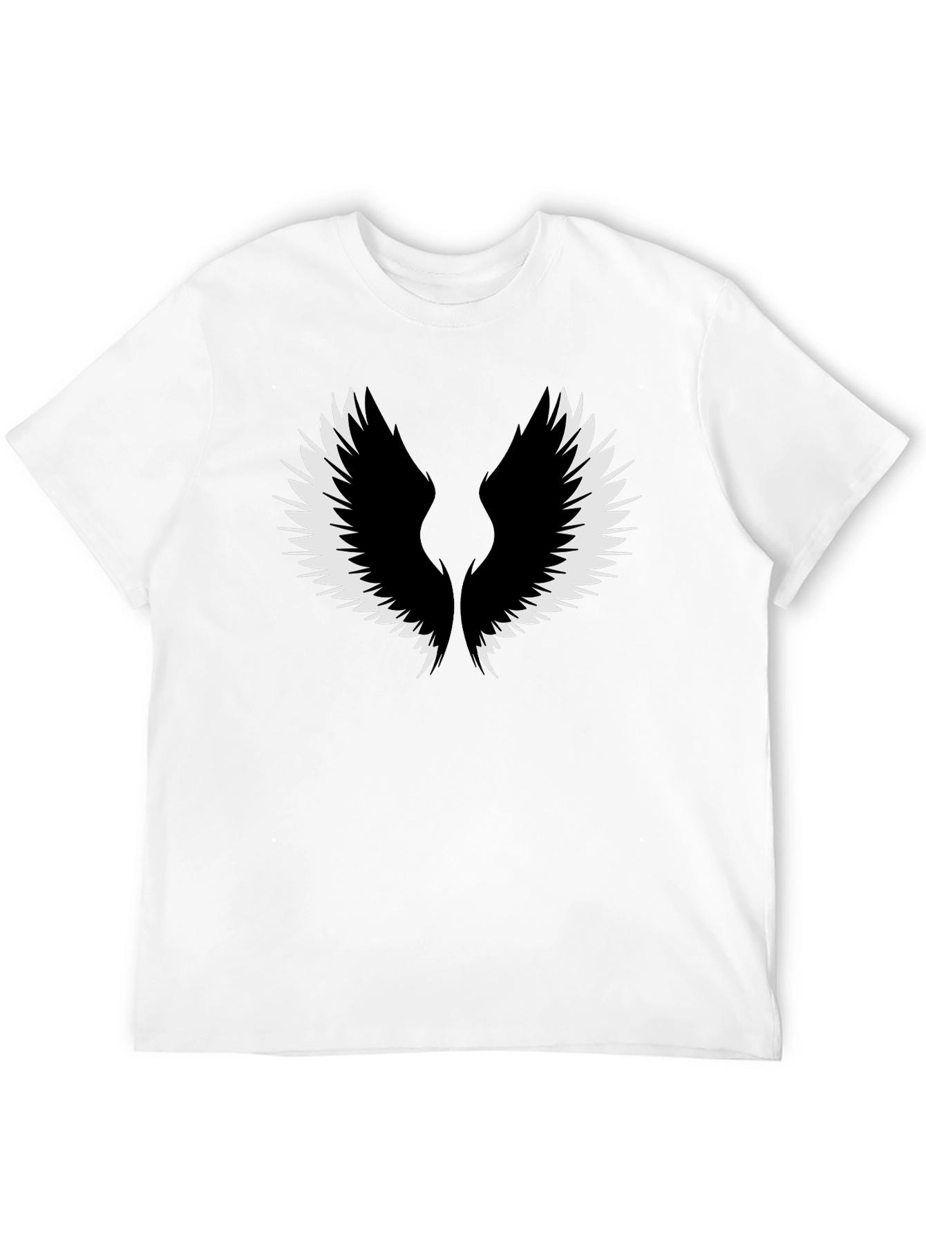 Wings Graphic Tee - Black Cotton Comfort