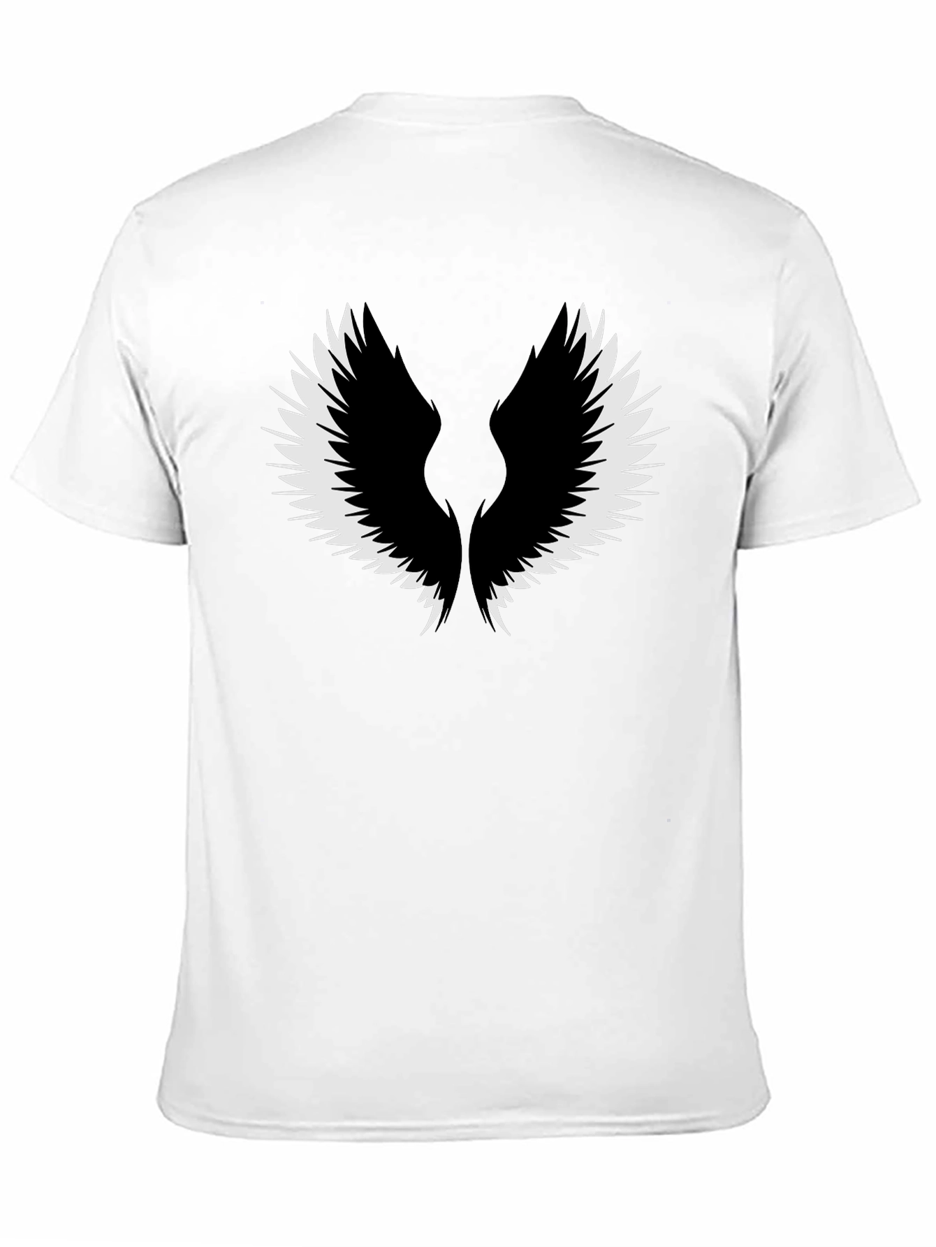 Wings Graphic Tee - Black Cotton Comfort