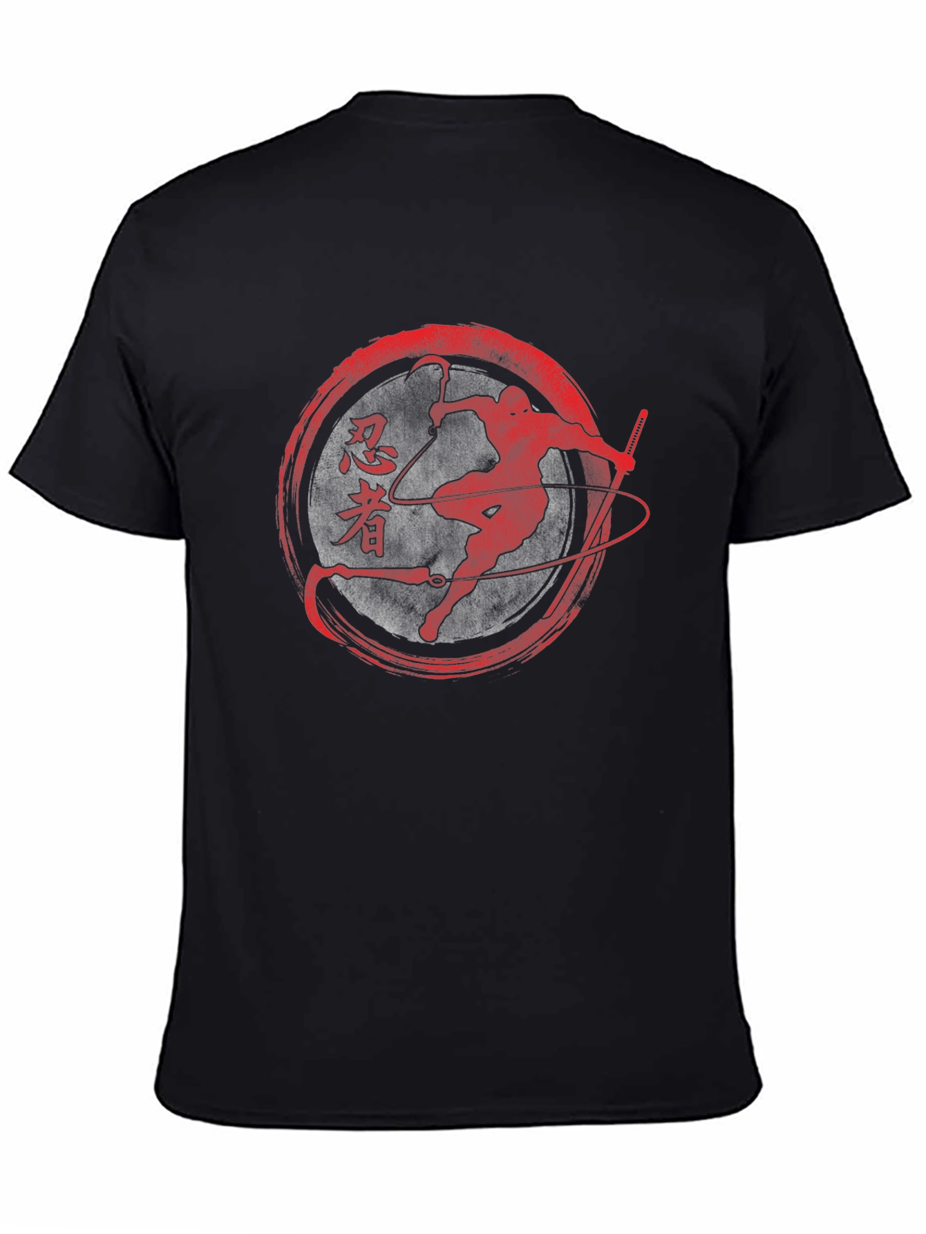 Ninja Warrior Graphic Tee - Black Cotton T-Shirt