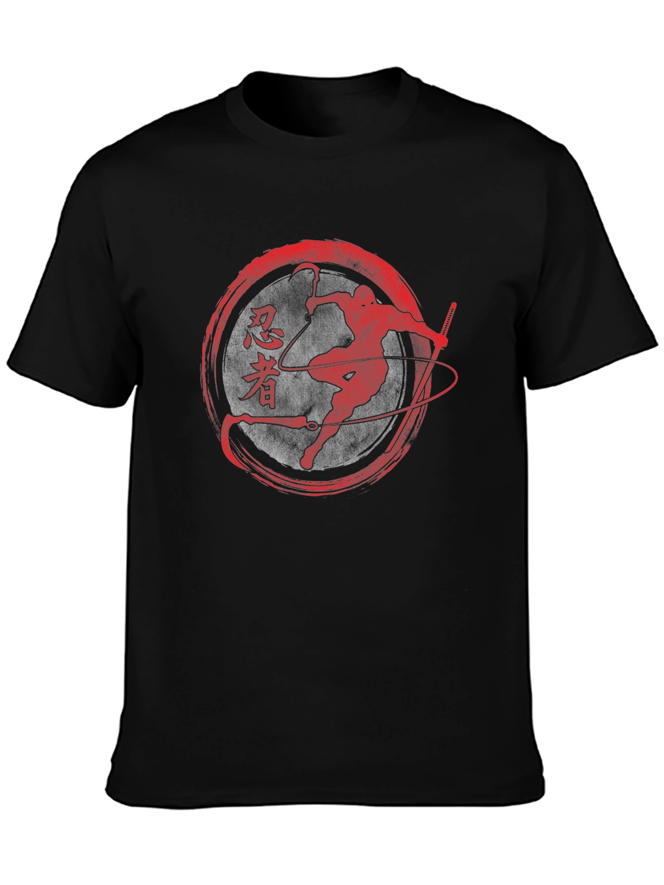 Ninja Warrior Graphic Tee - Black Cotton T-Shirt