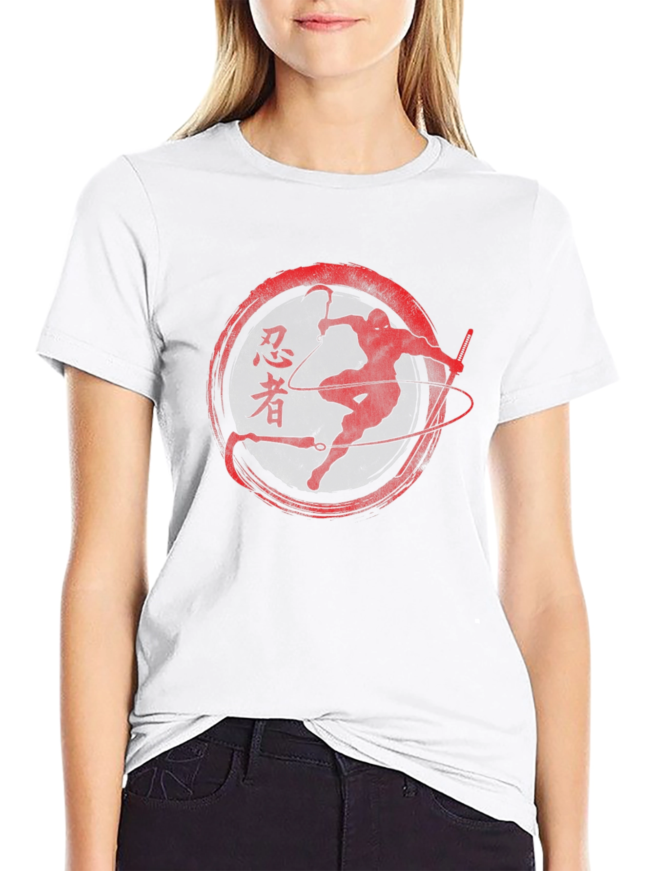 Ninja Warrior Graphic Tee - Black Cotton T-Shirt