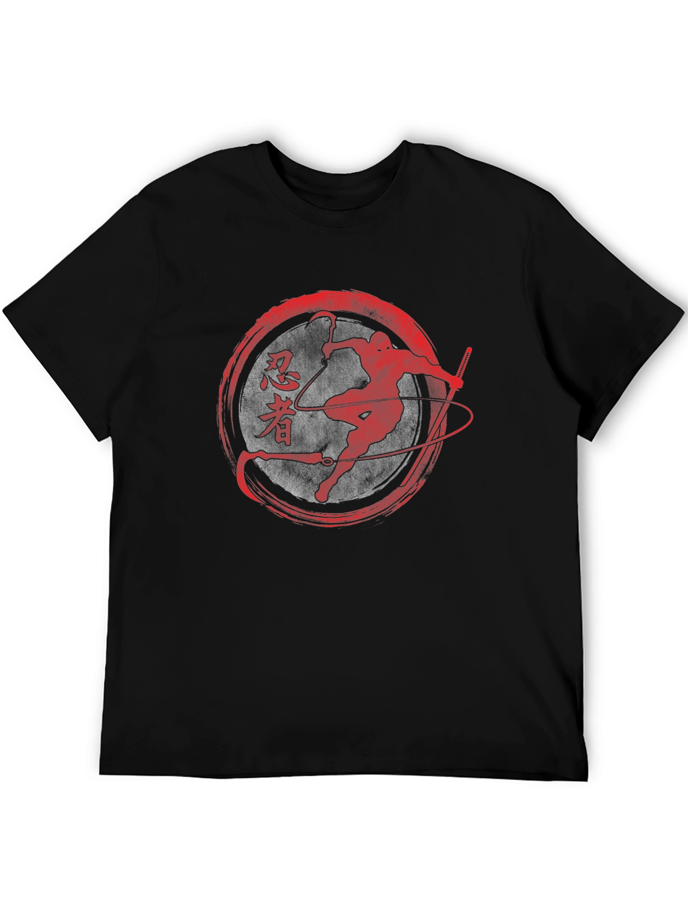 Ninja Warrior Graphic Tee - Black Cotton T-Shirt